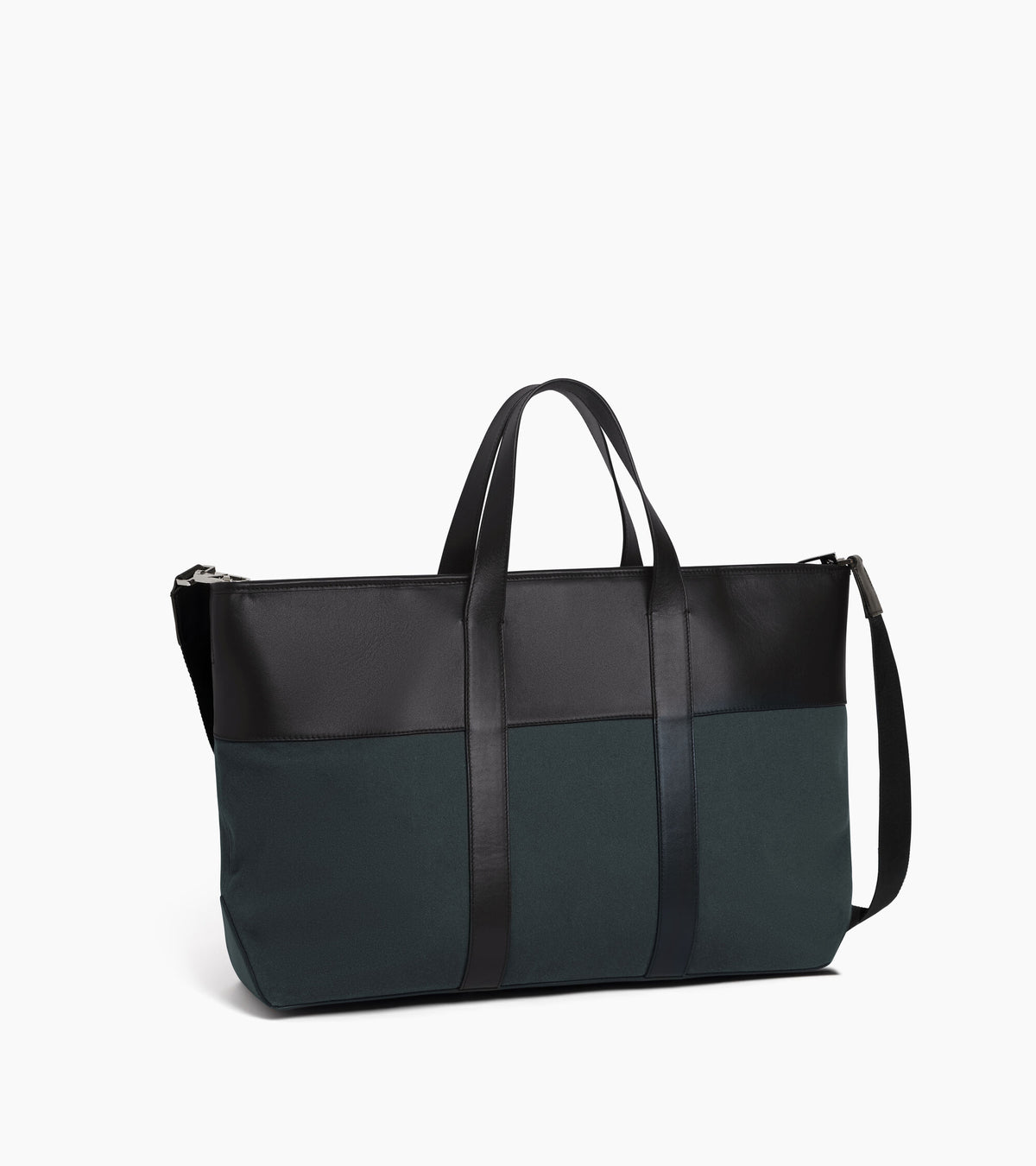 Le Tanneur x HAST smooth leather and cotton canvas hand-carried tote bag