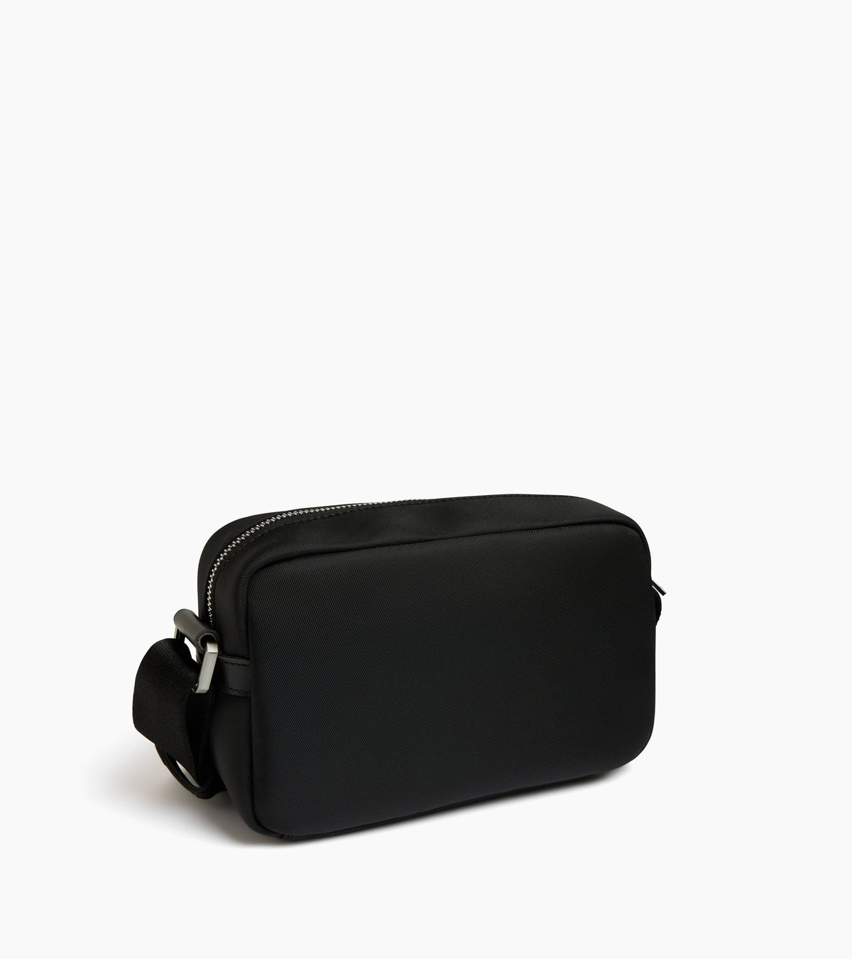 Bolso bandolera pequeño Basile de lona de nailon y cuero liso