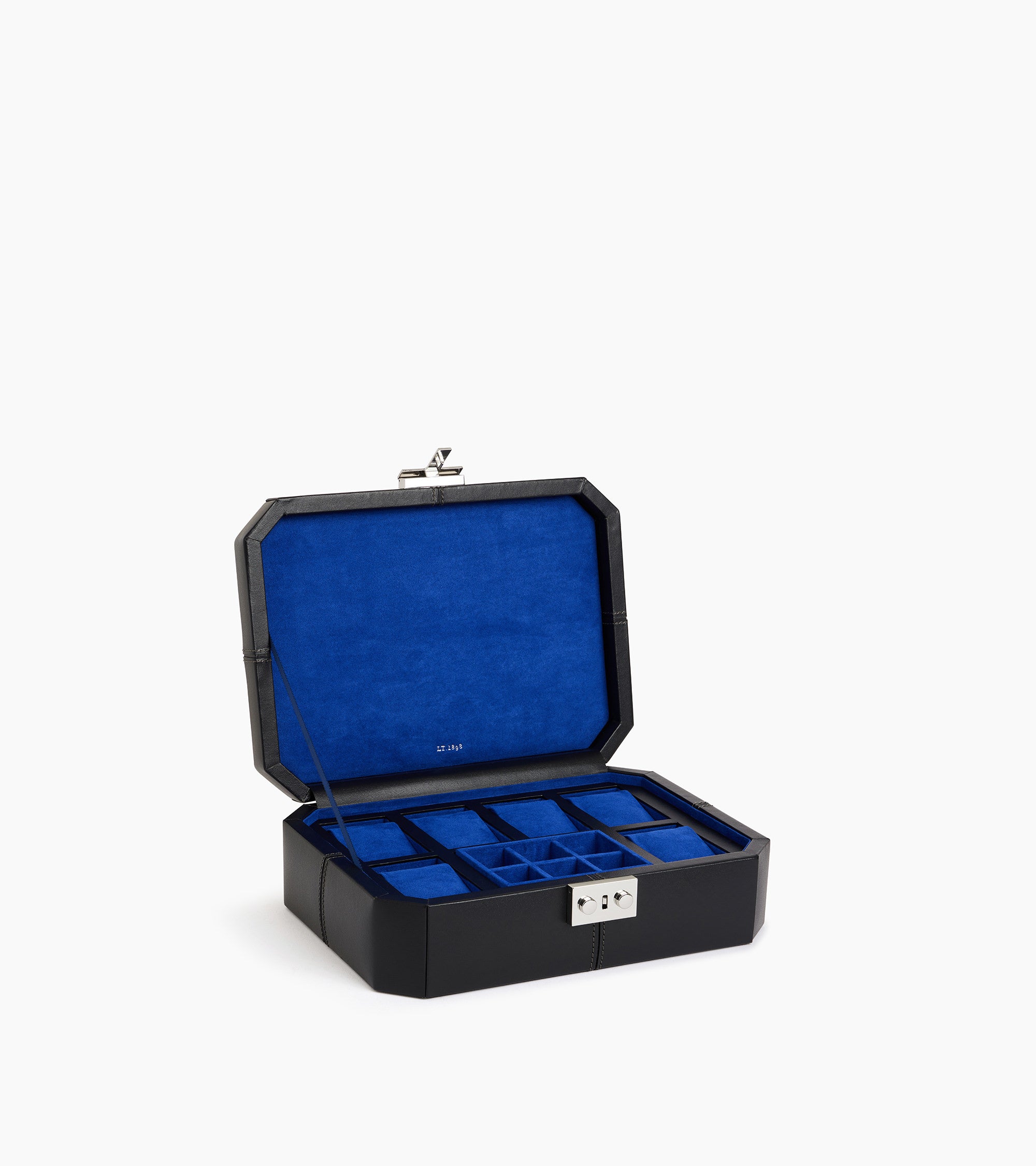 6-watch and cufflinks box in leather