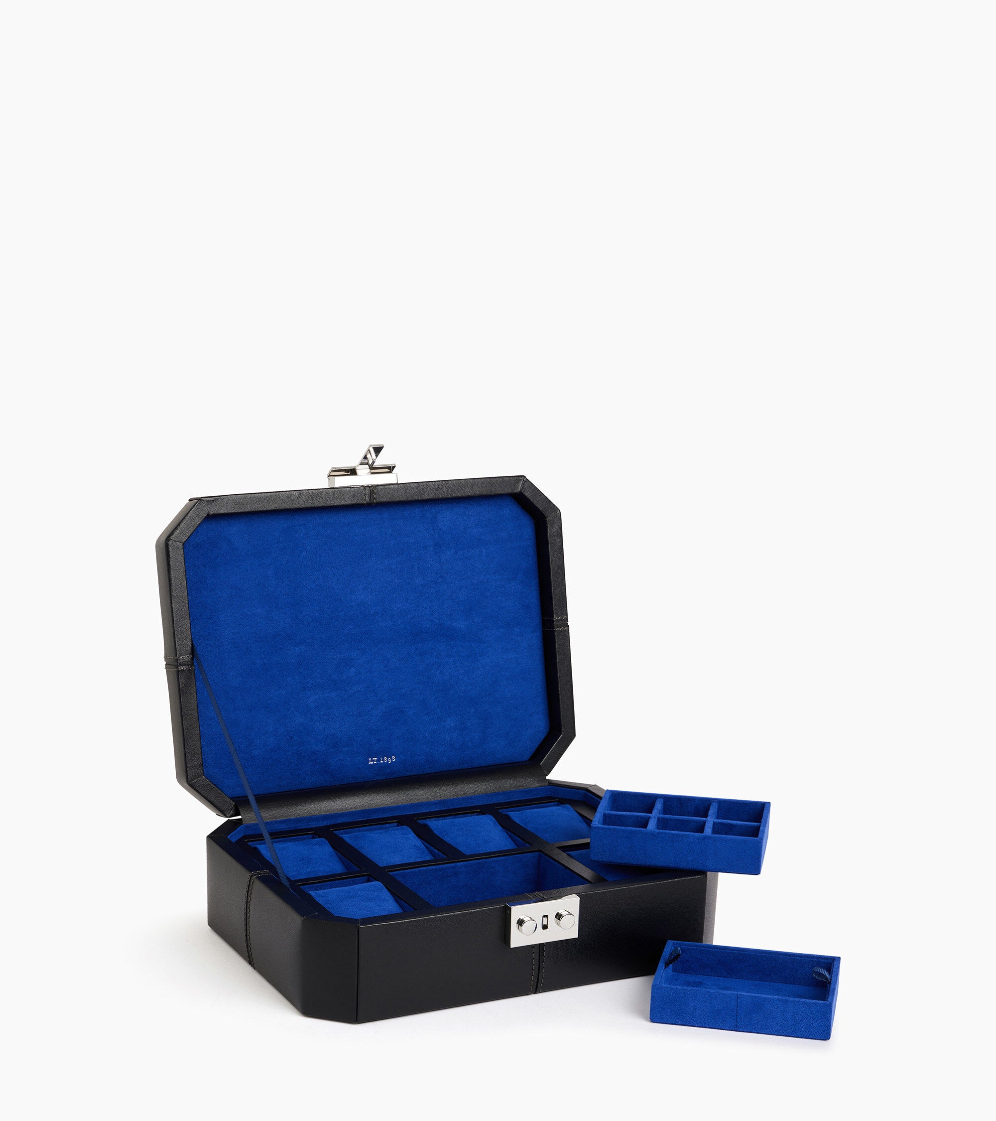 6-watch and cufflinks box in leather