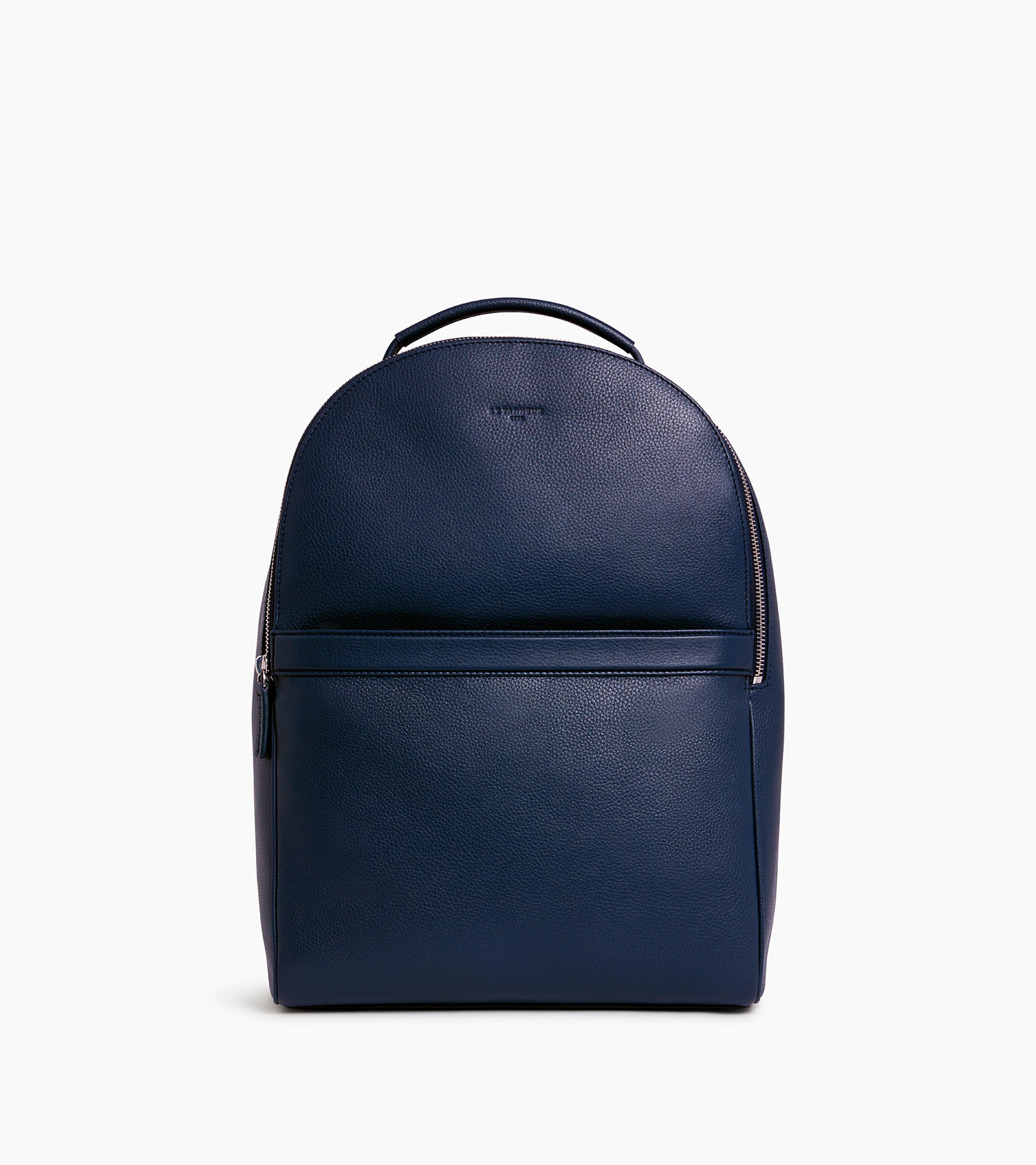 Charles zippered backpack in grained leather