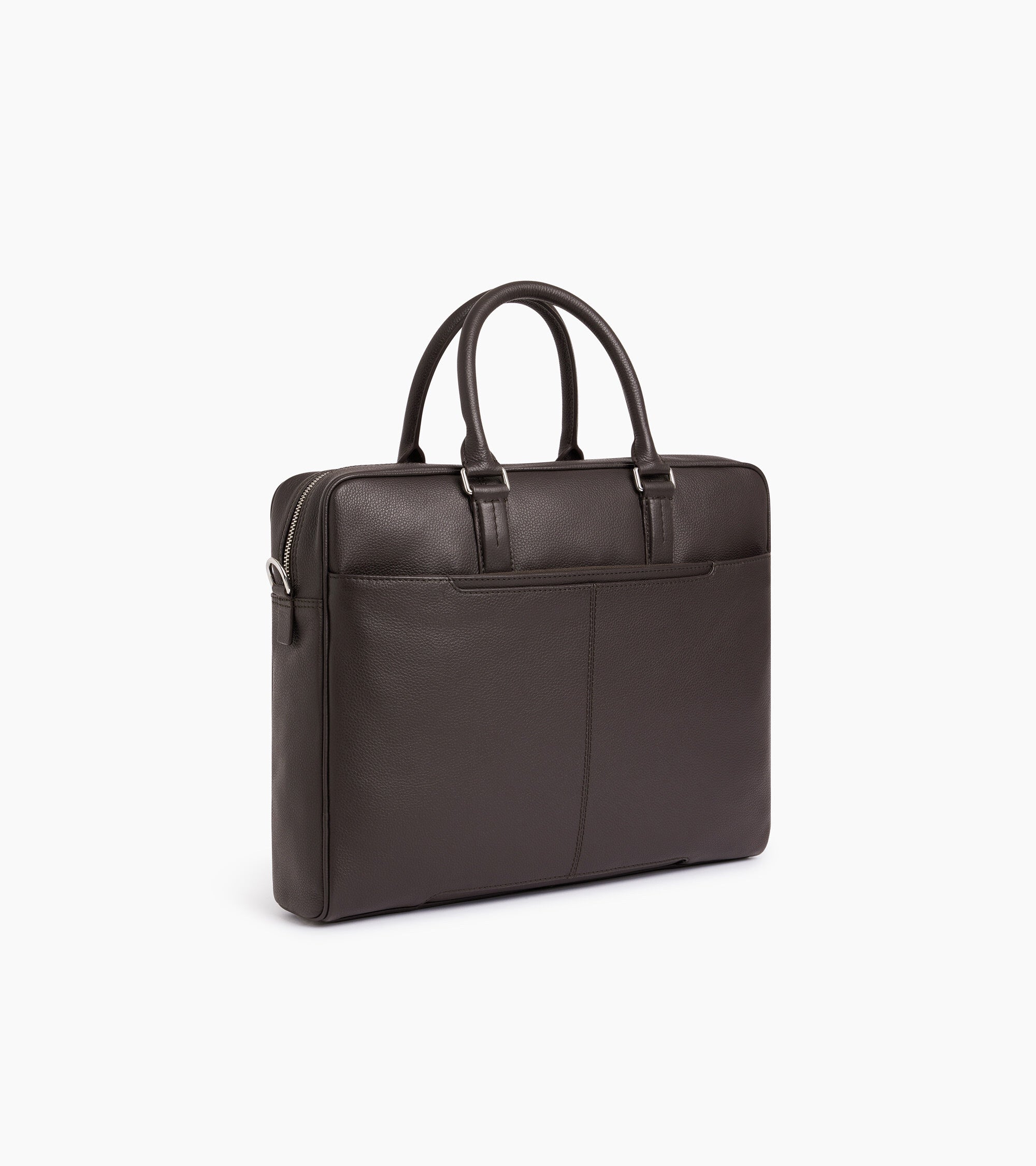 Charles 15" briefcase in grained leather medium size