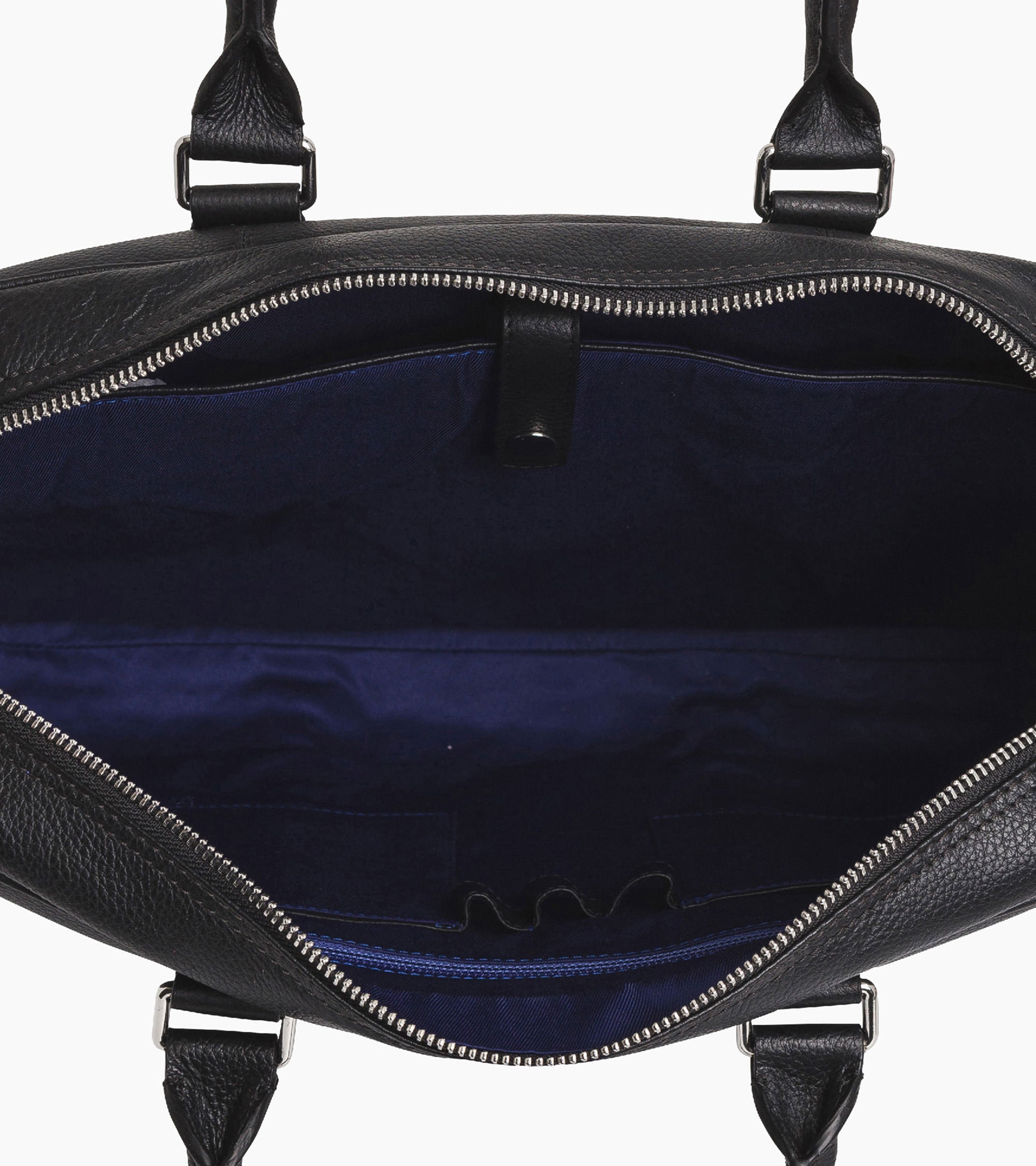 Charles 15" briefcase in grained leather medium size