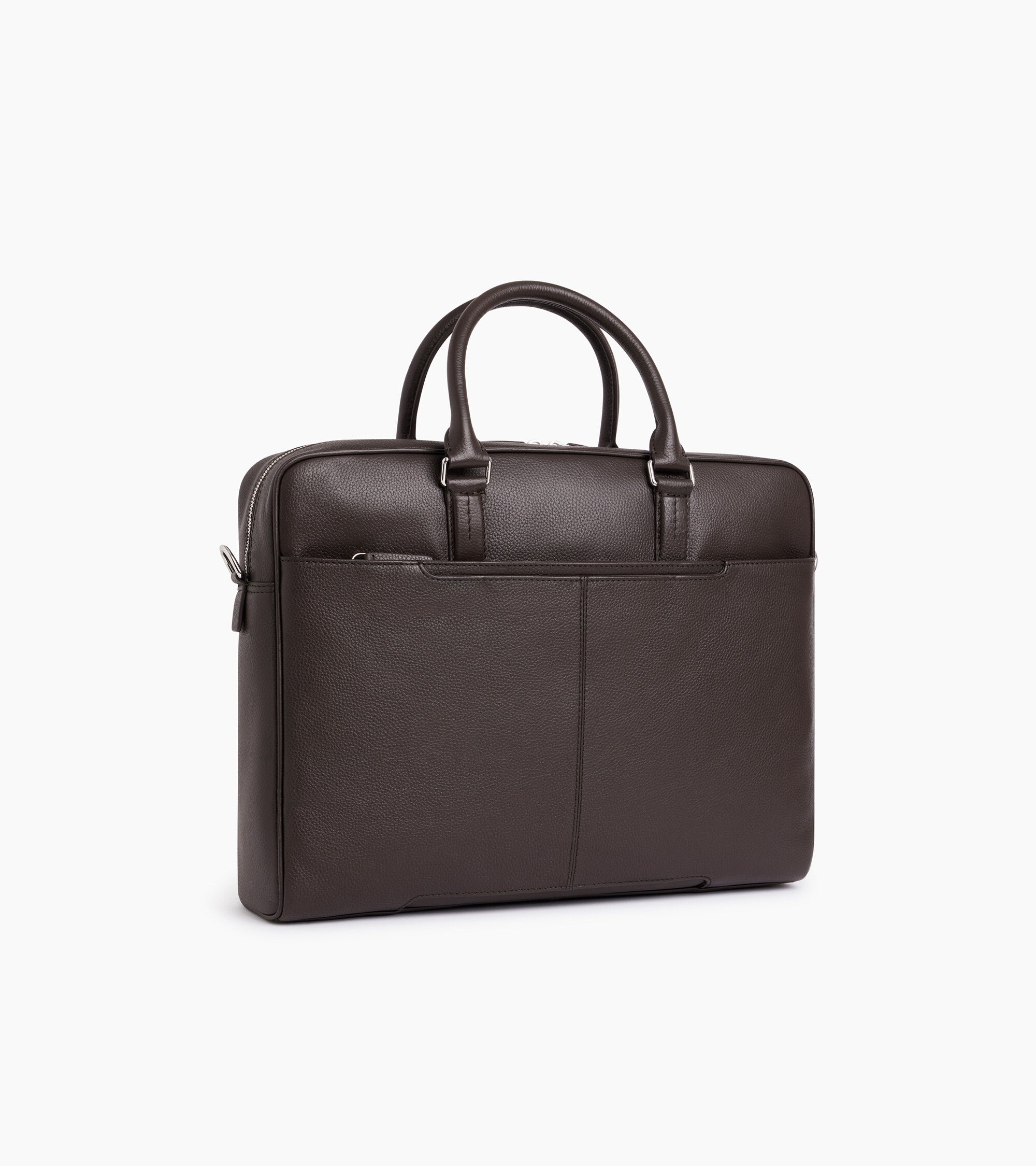 Charles 15" briefcase in grained leather large size