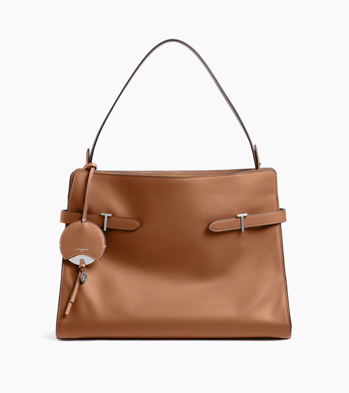 Miroir charms en cuir grainé
