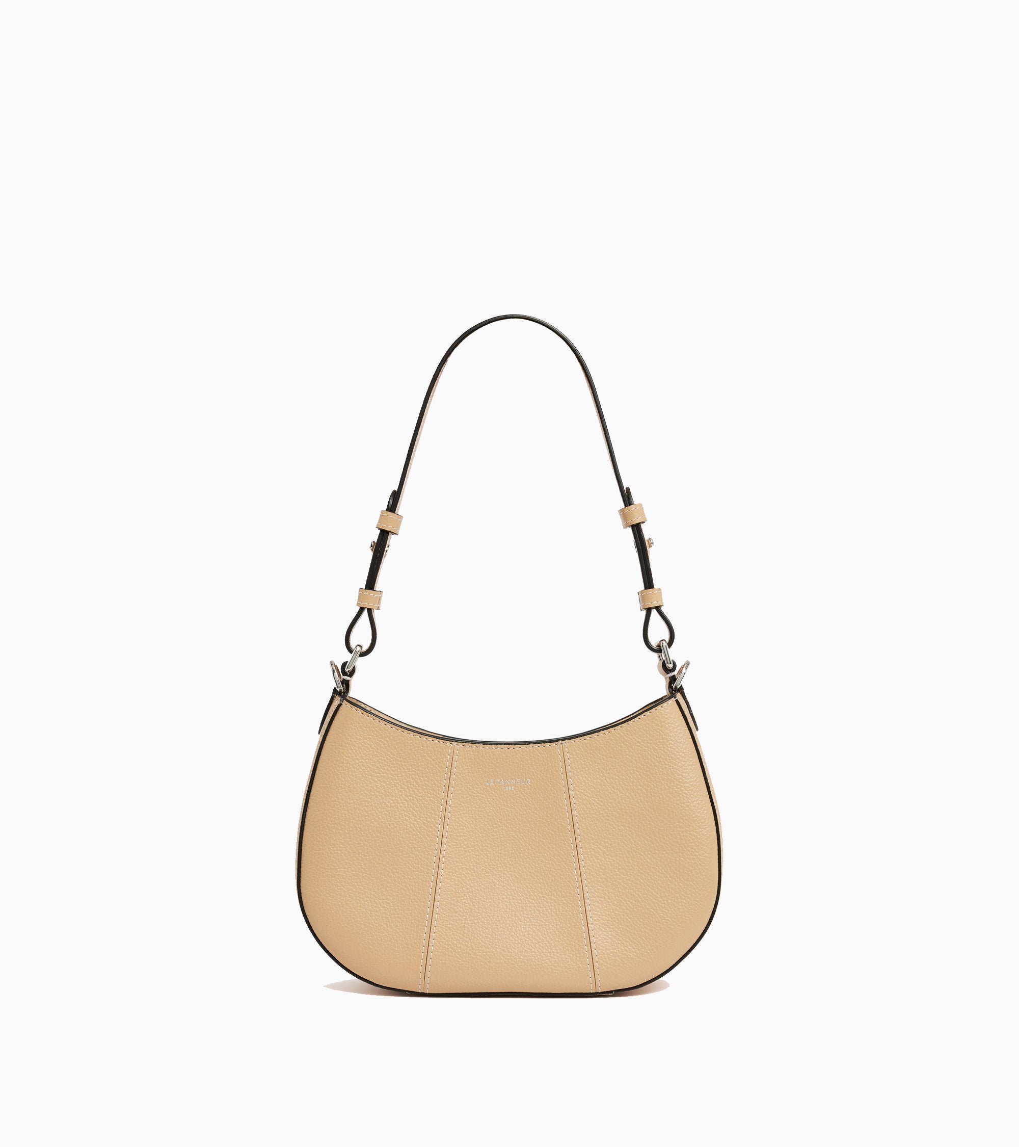 Bolso media luna pequeño Juliette de cuero granulado