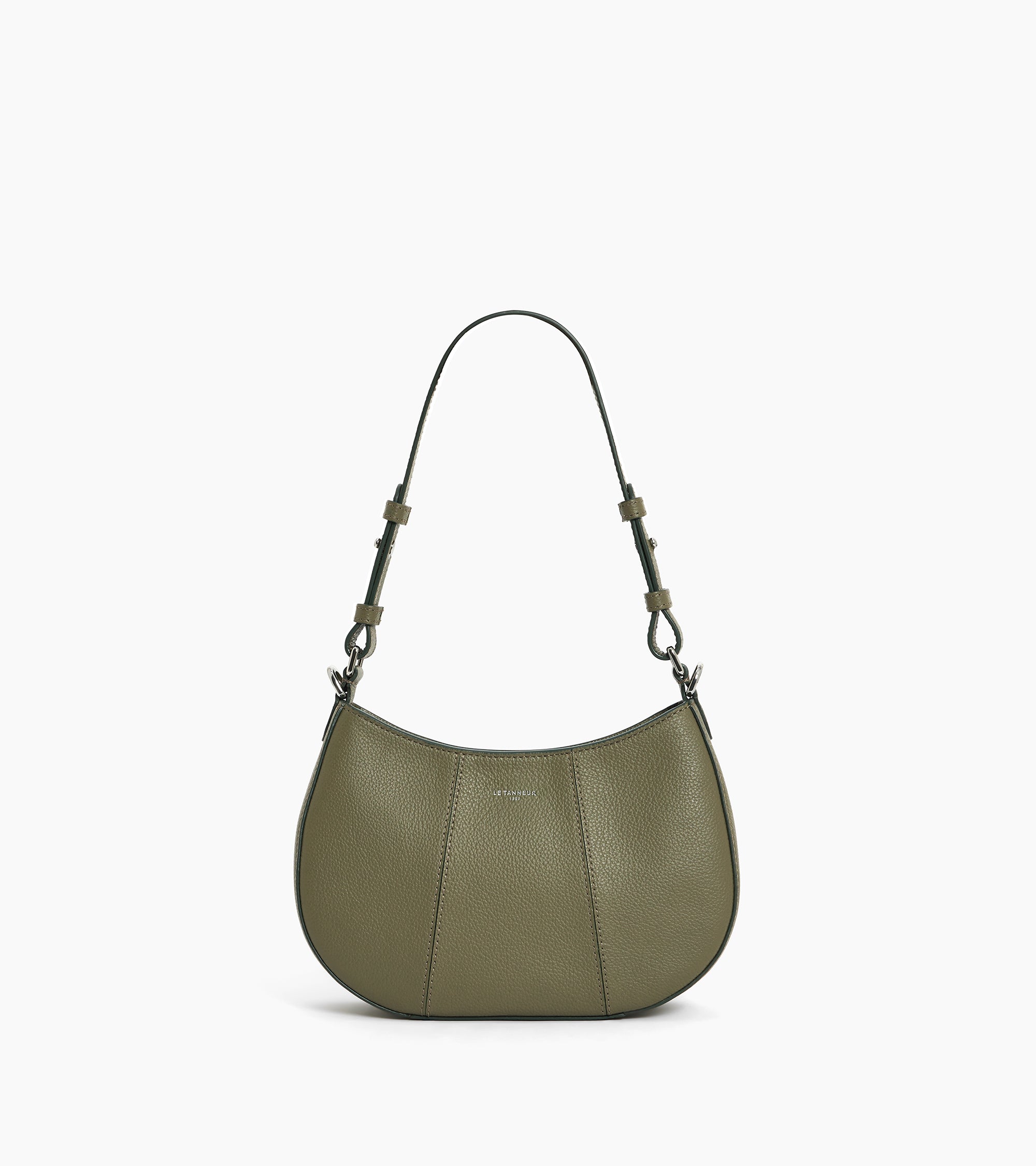 Juliette small half-moon bag in grained leather