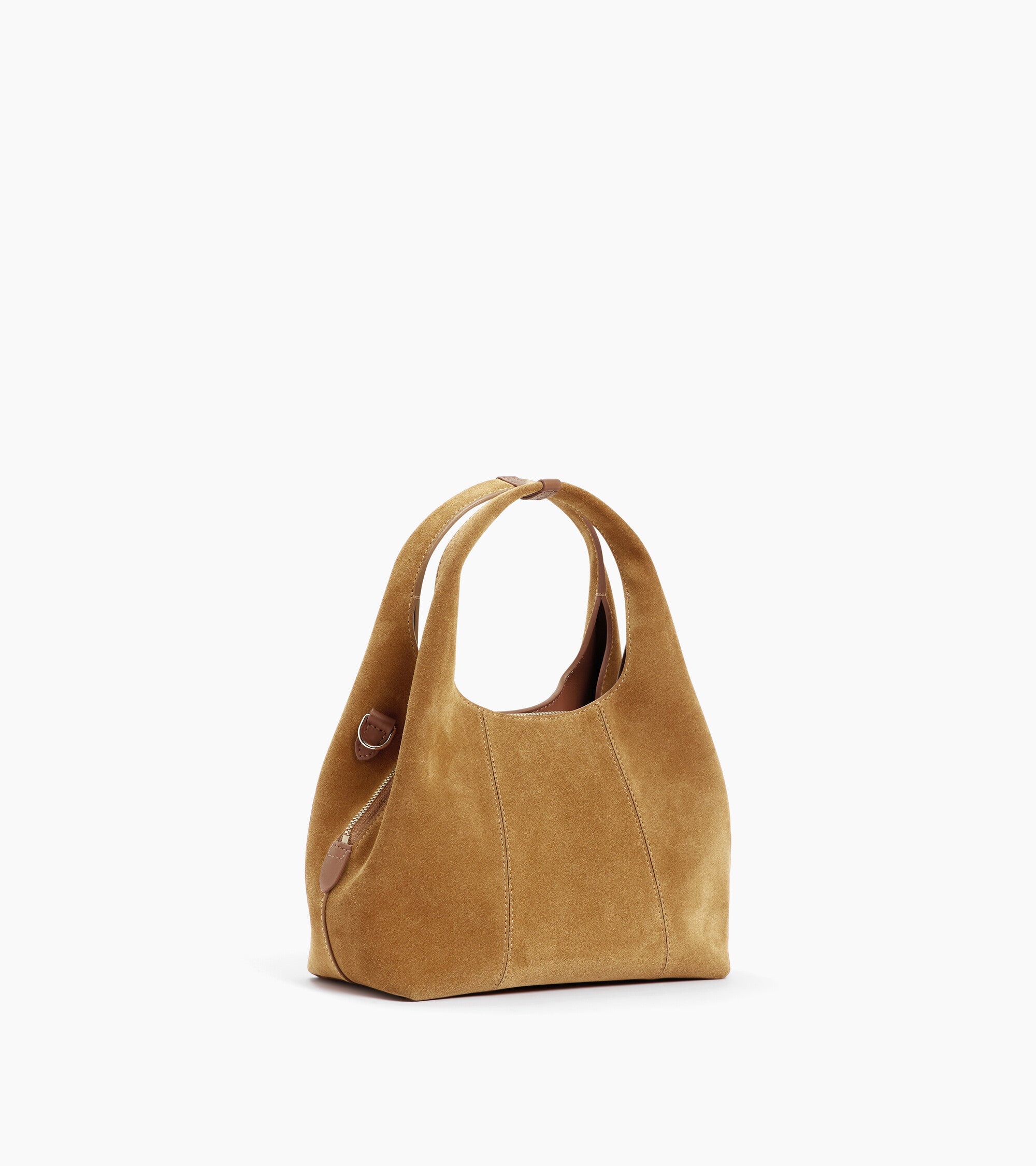 Bolso de mano pequeño Juliette de piel serraje con acabado de terciopelo