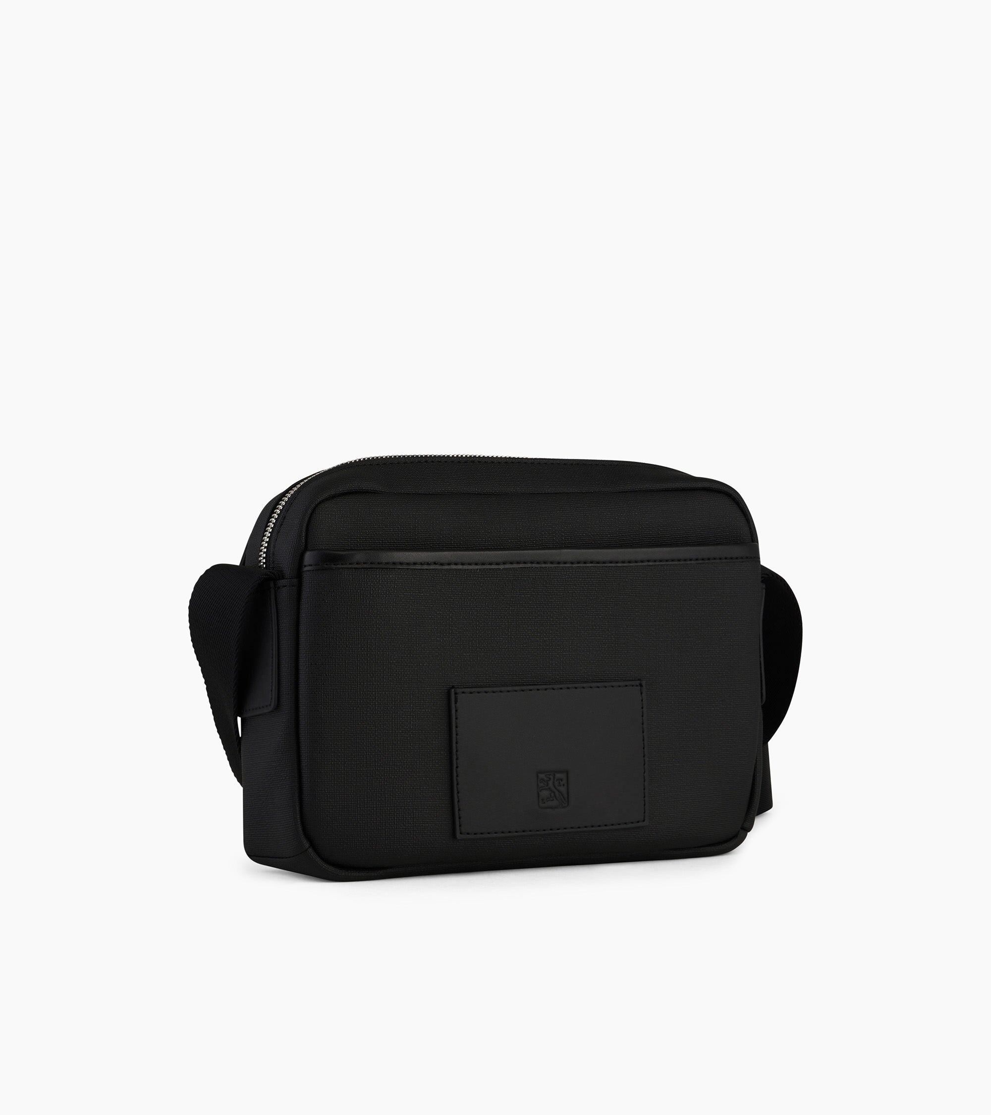 Kleine Umhängetasche Maurice aus beschichtetem Canvas Schwarz