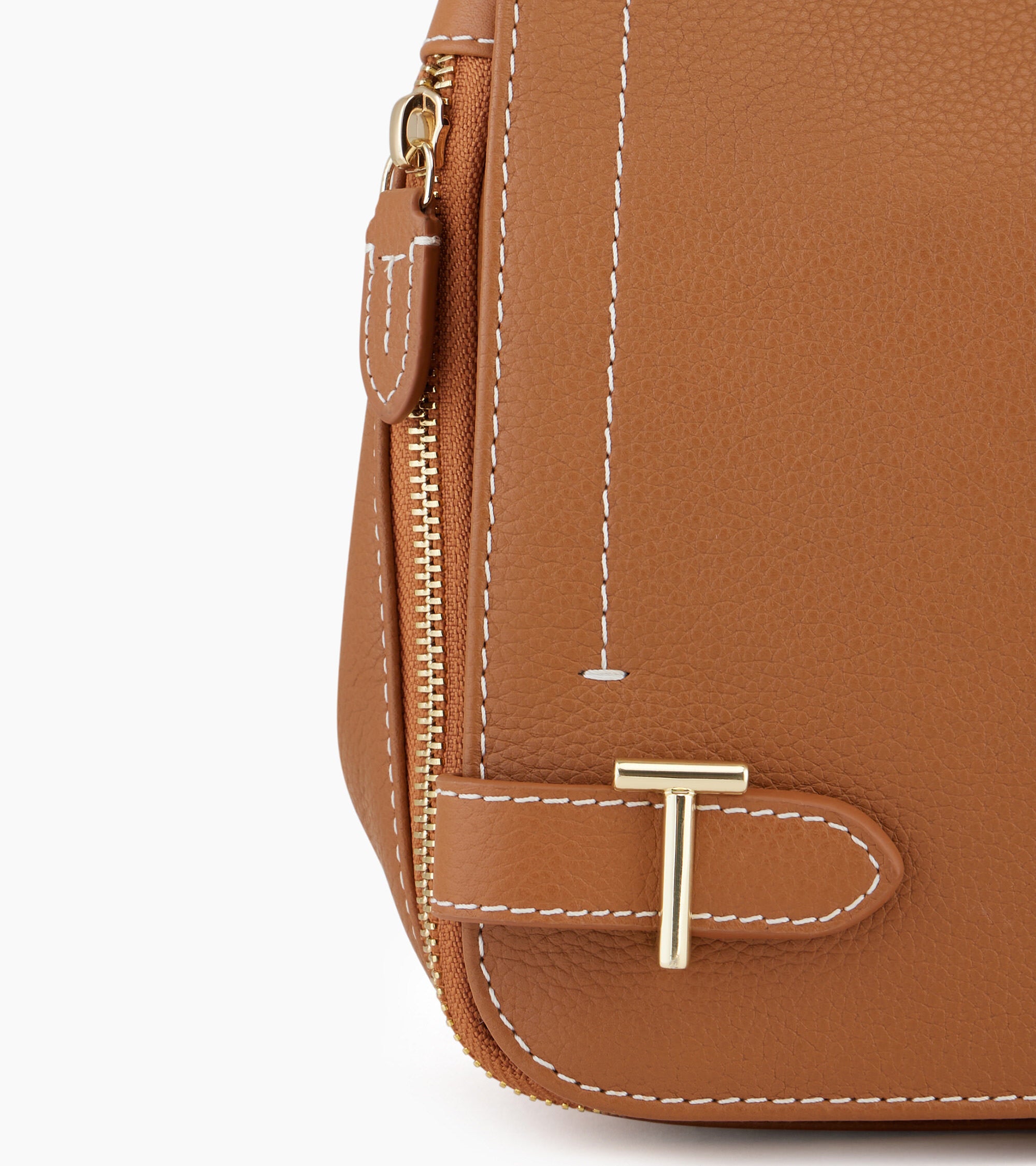 Simone small bag with crossbody strap in pebbled leather
