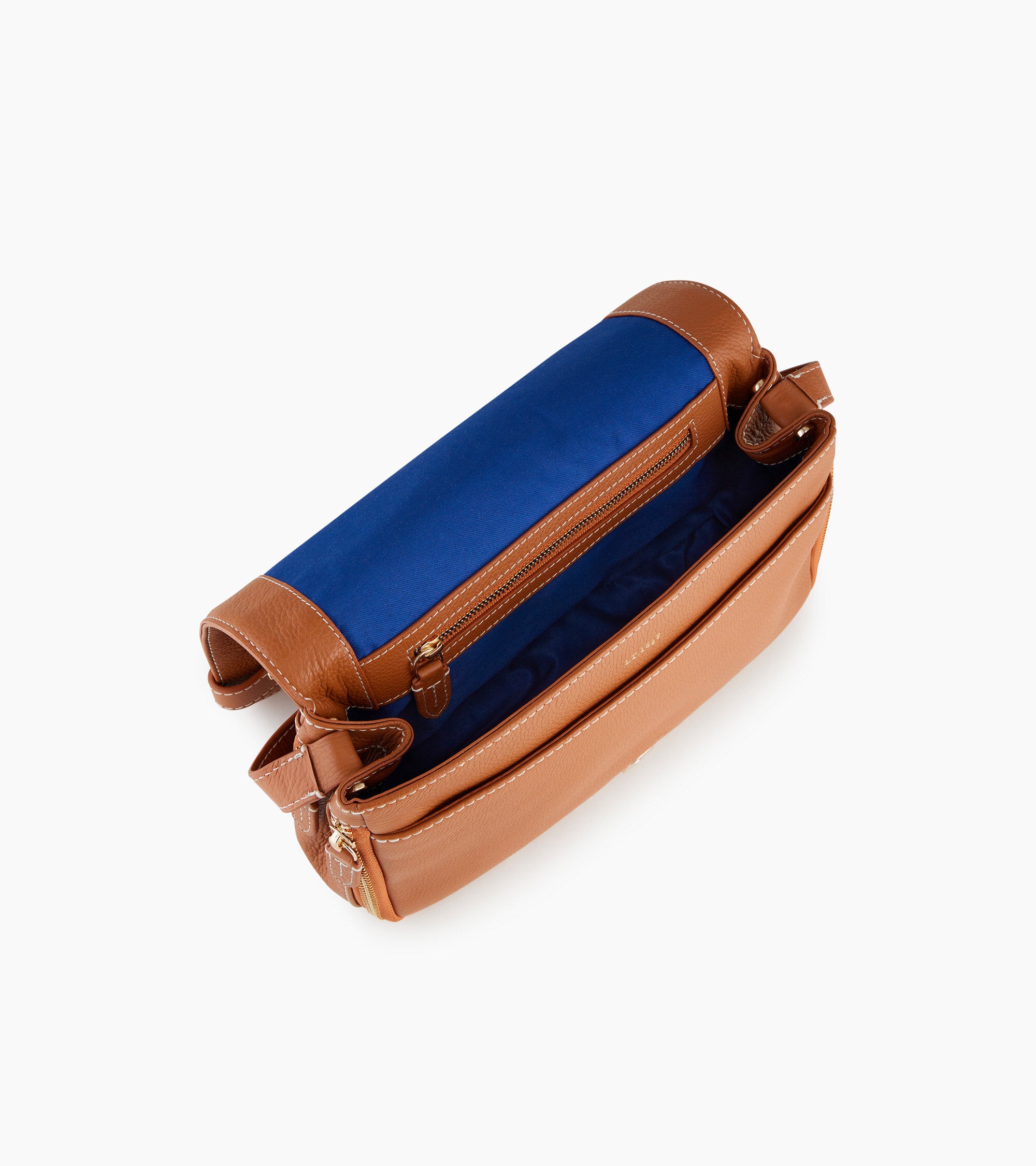 Simone small bag with crossbody strap in pebbled leather