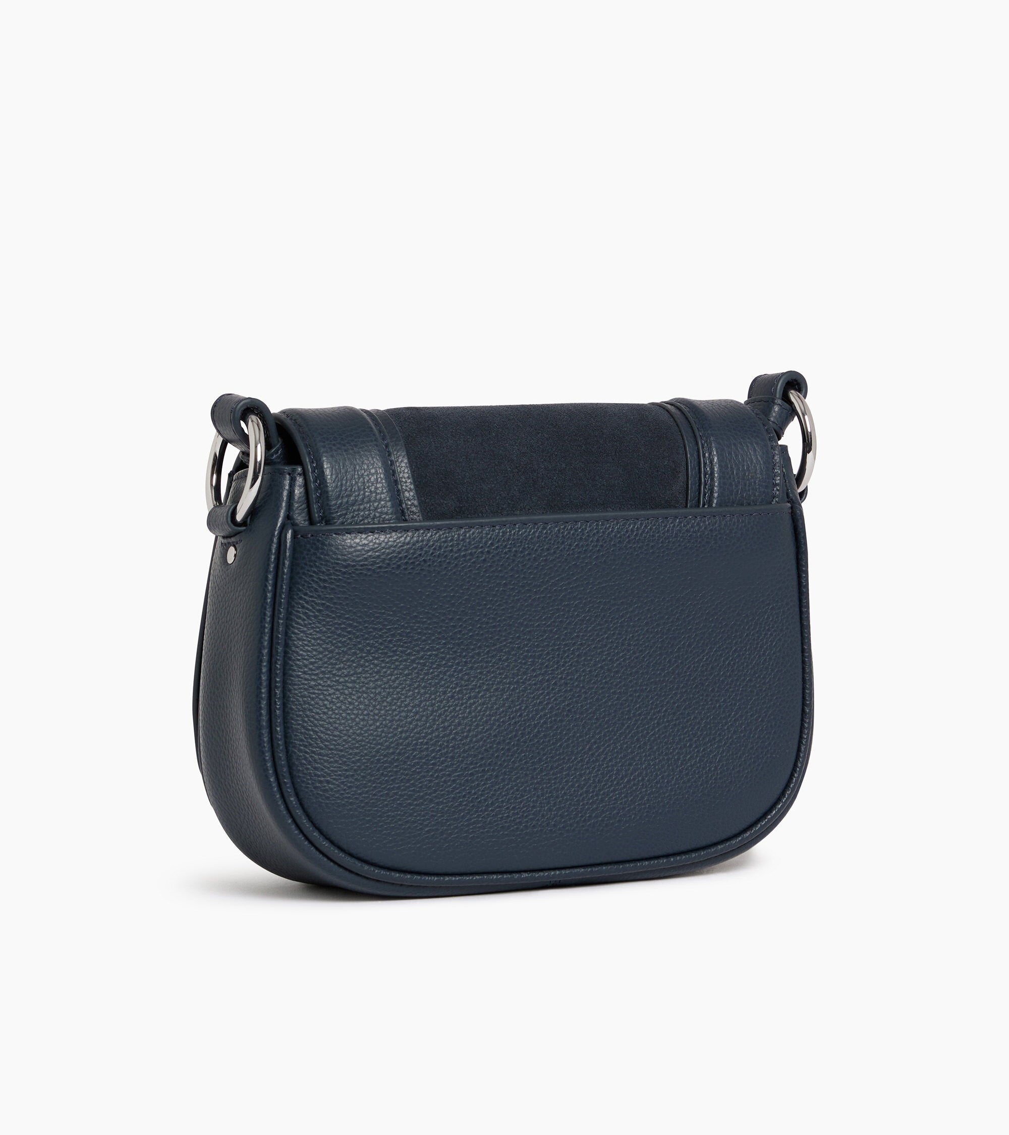 Ella small crossbody bag in grained leather and nubuck