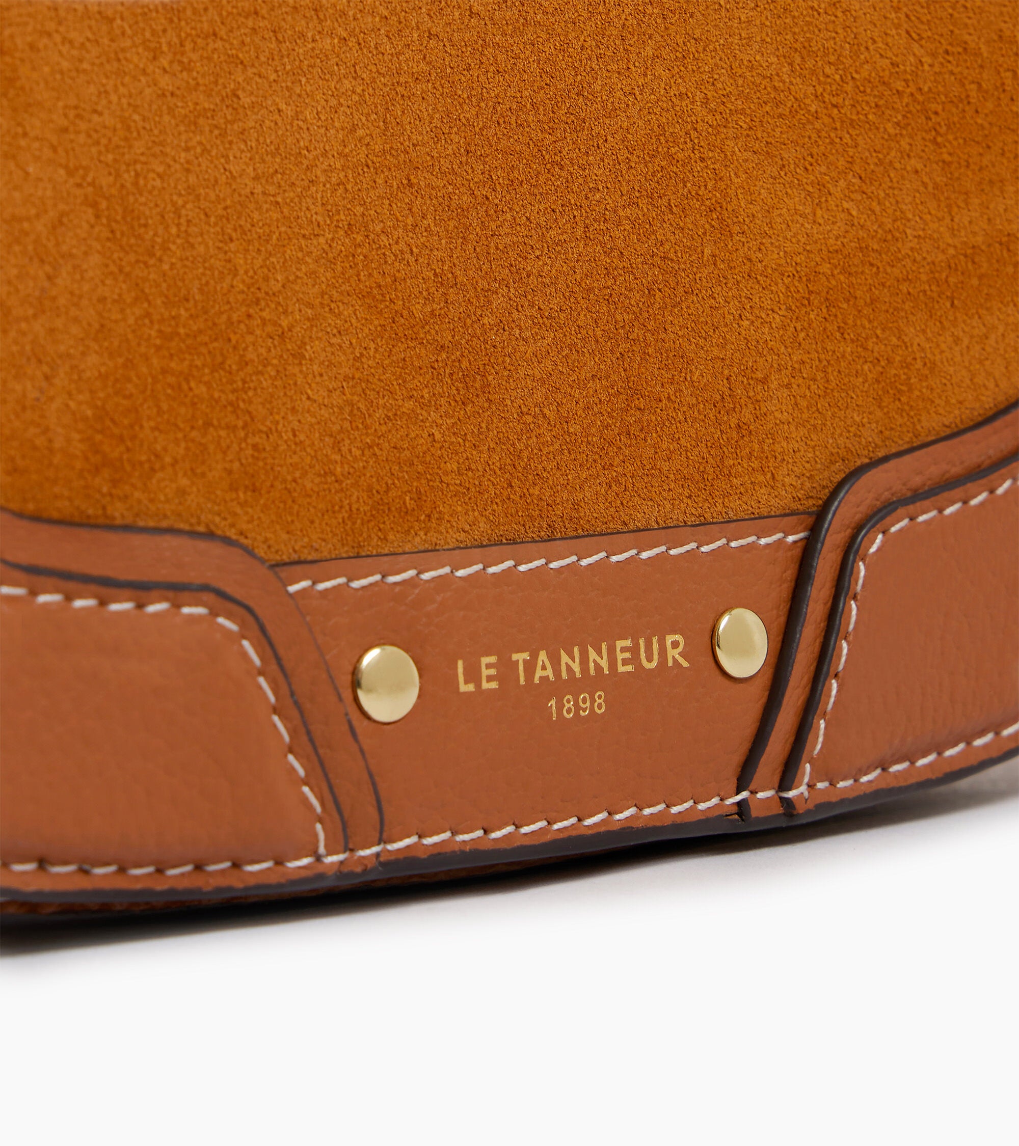 Ella small crossbody bag in grained leather and nubuck