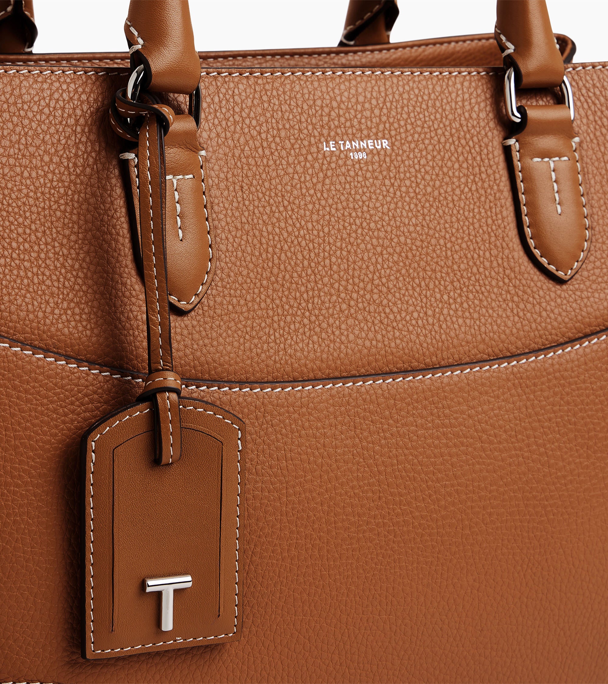 Romy large smooth grained leather handbag