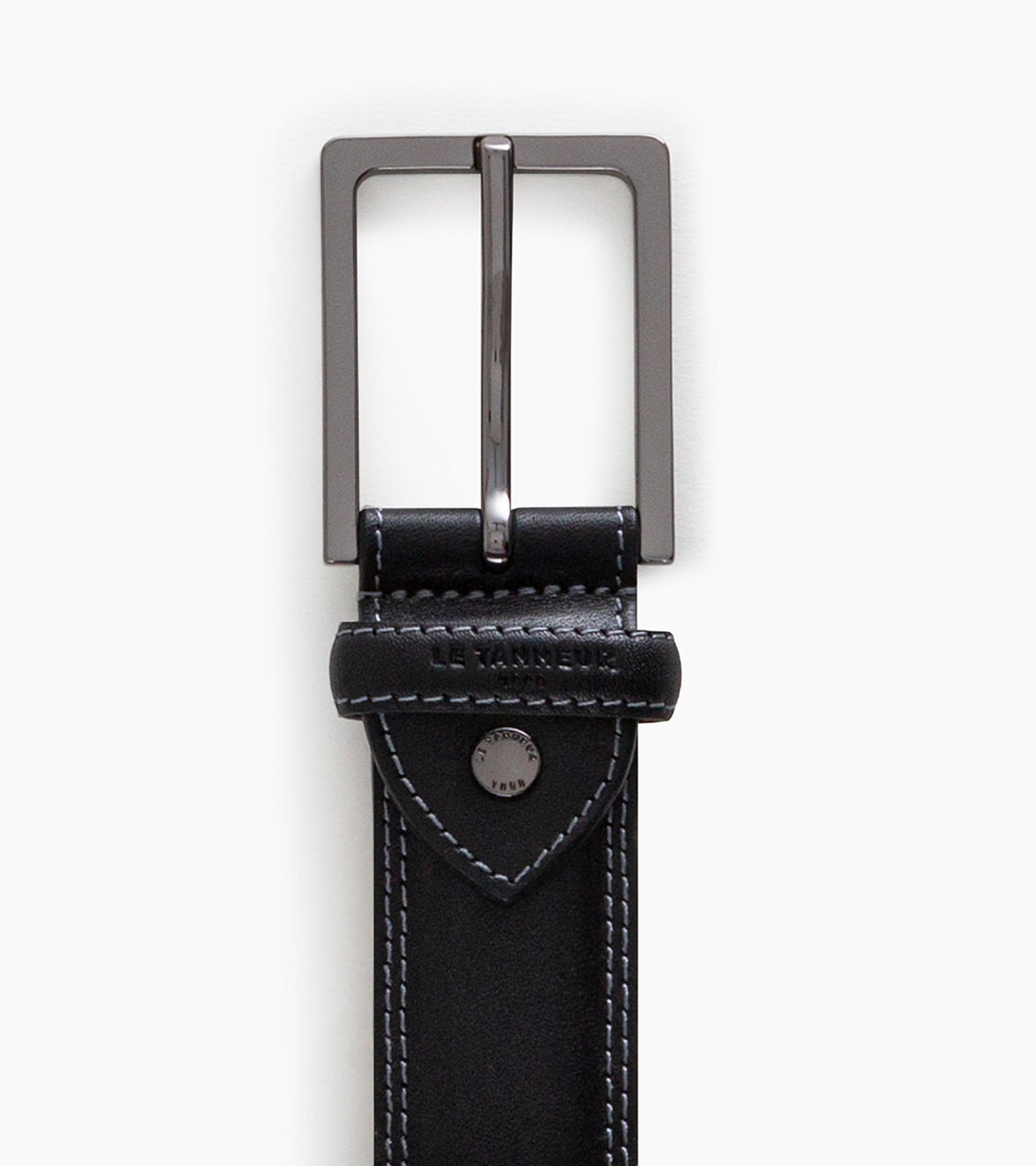 Ceinture homme avec boucle carrée Martin en cuir lisse