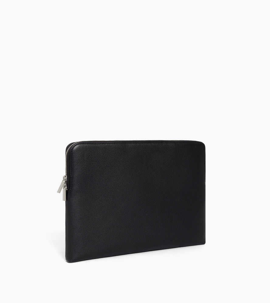 14" laptop sleeve in grained leather