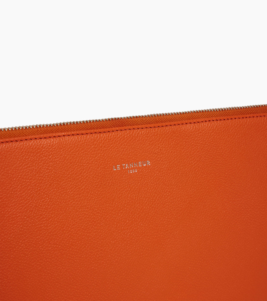 14" laptop sleeve in grained leather