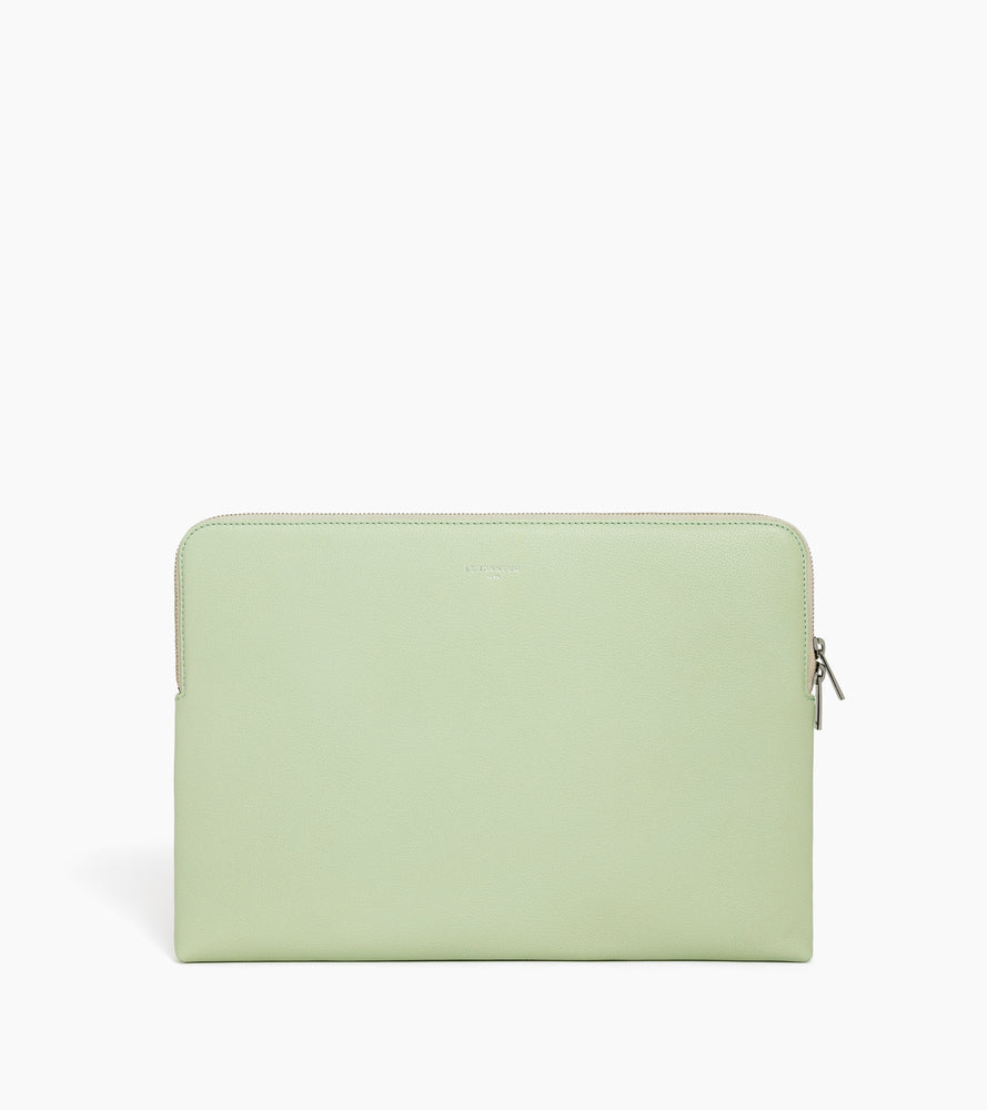 14-Zoll-Laptoptasche aus genarbtem Leder