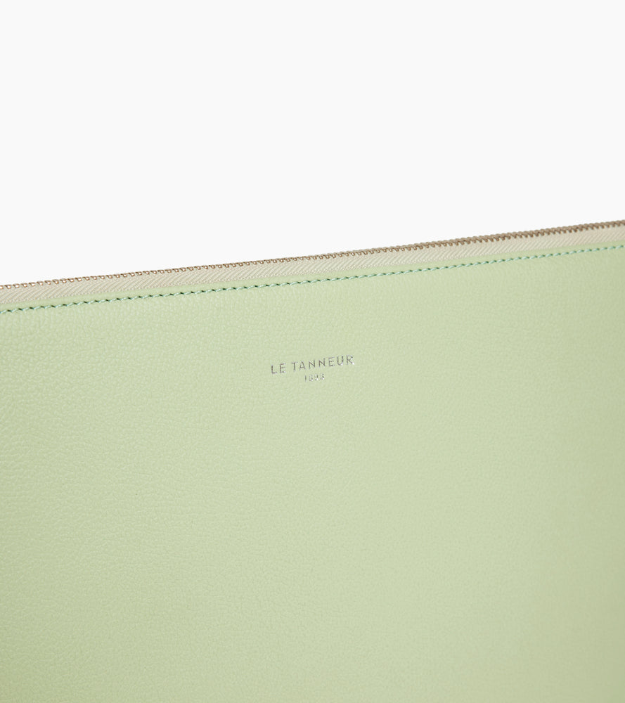 14-Zoll-Laptoptasche aus genarbtem Leder