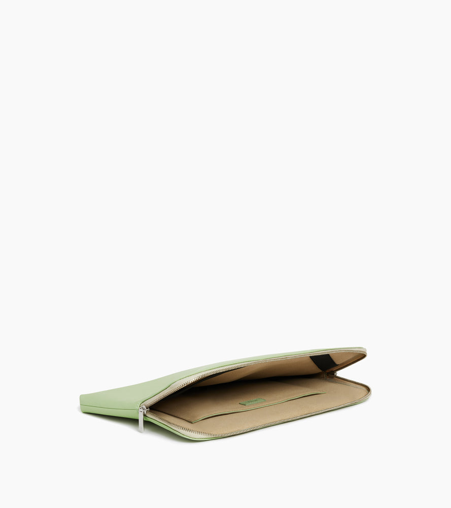 14" laptop sleeve in grained leather