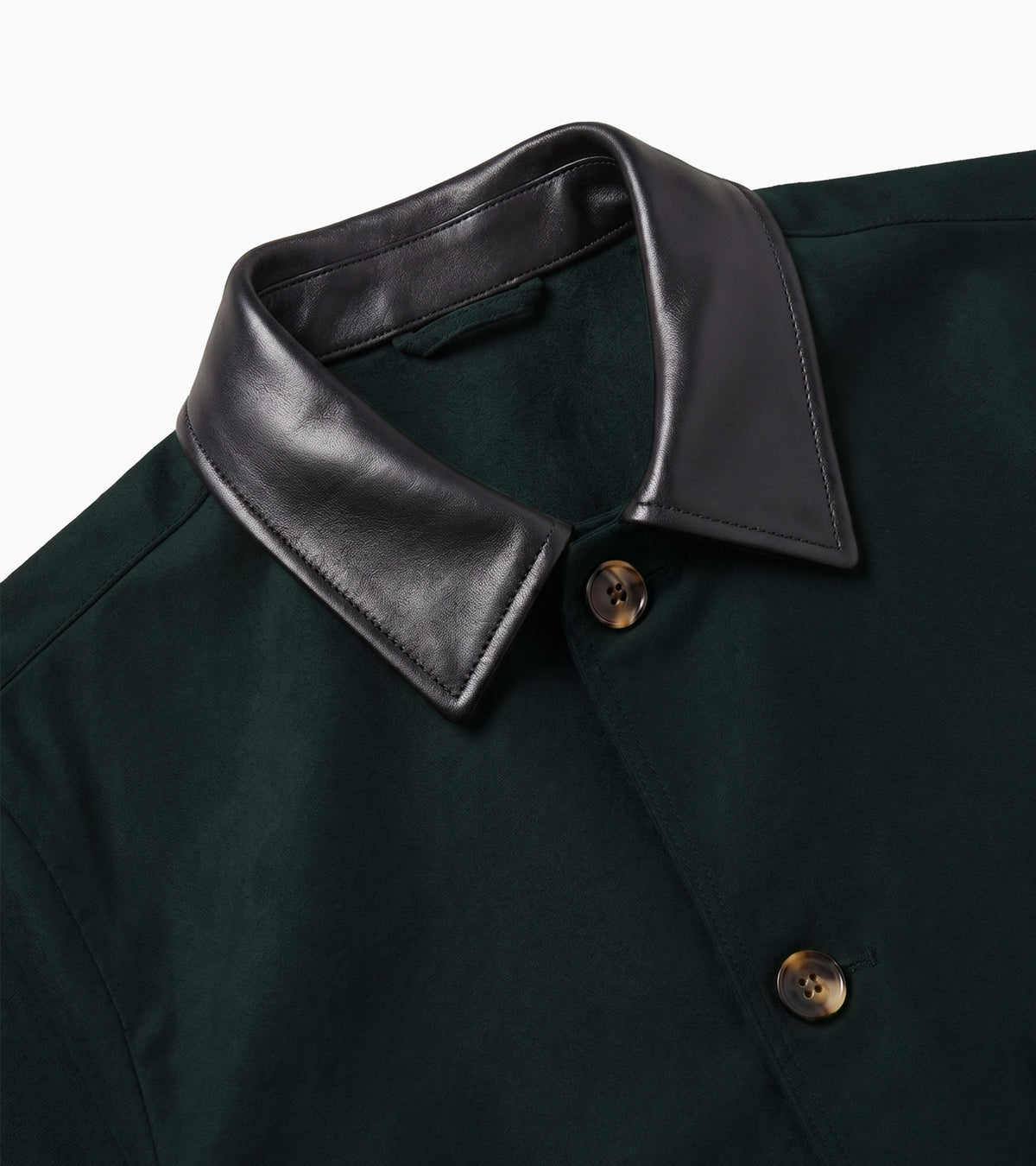 Le Tanneur x HAST smooth leather and cotton canvas jacket