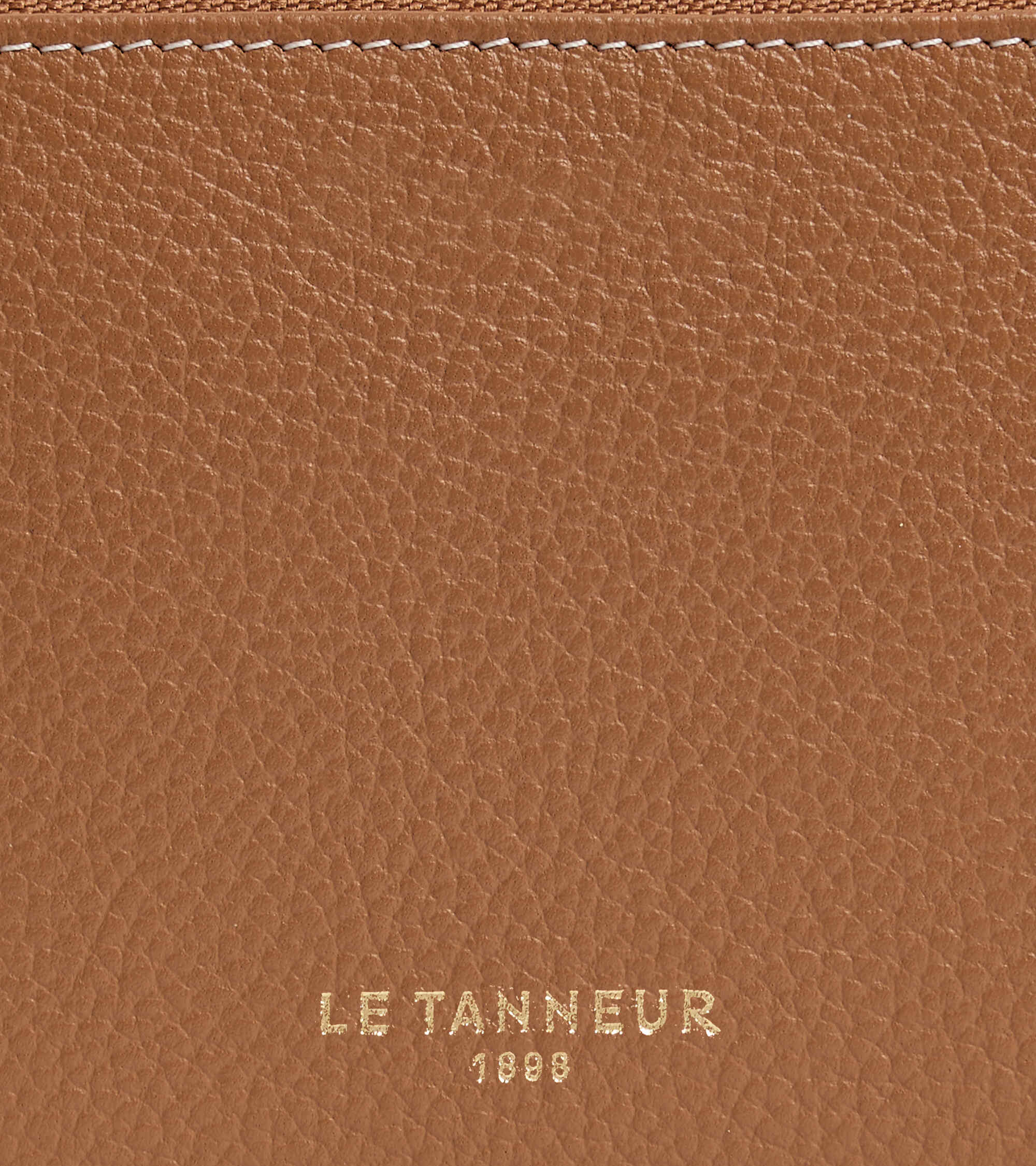 Porte monnaie zippé avec porte cartes amovible Albertine en cuir grainé