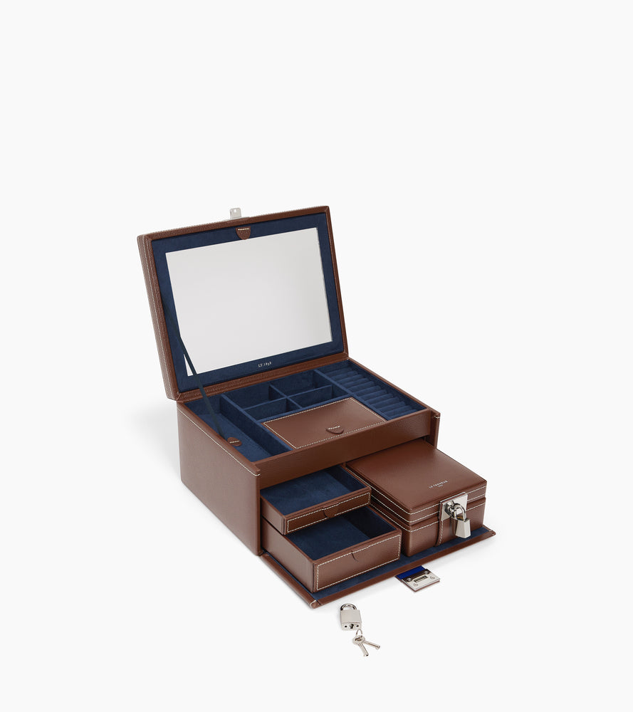 large jewelry box in leather