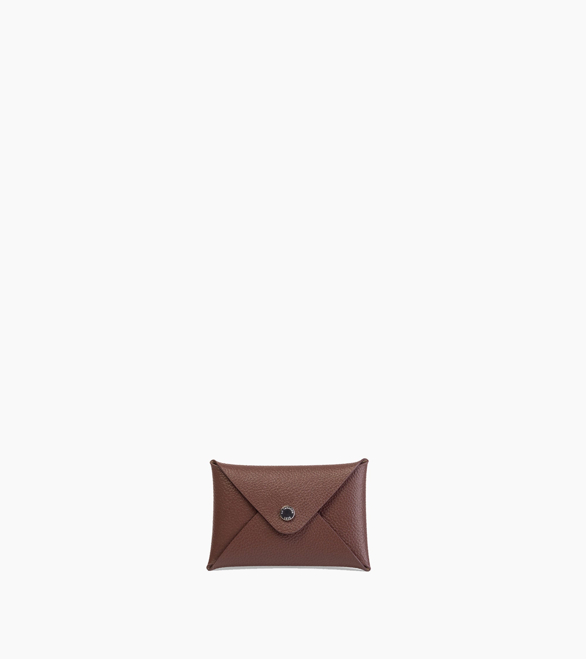 Pochette enveloppe en cuir grainé
