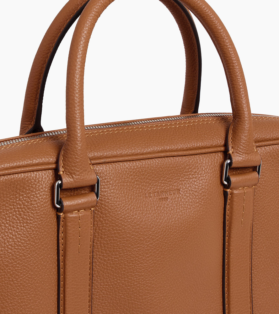 15" Charles Aktentasche aus genarbtem Leder kleines Modell