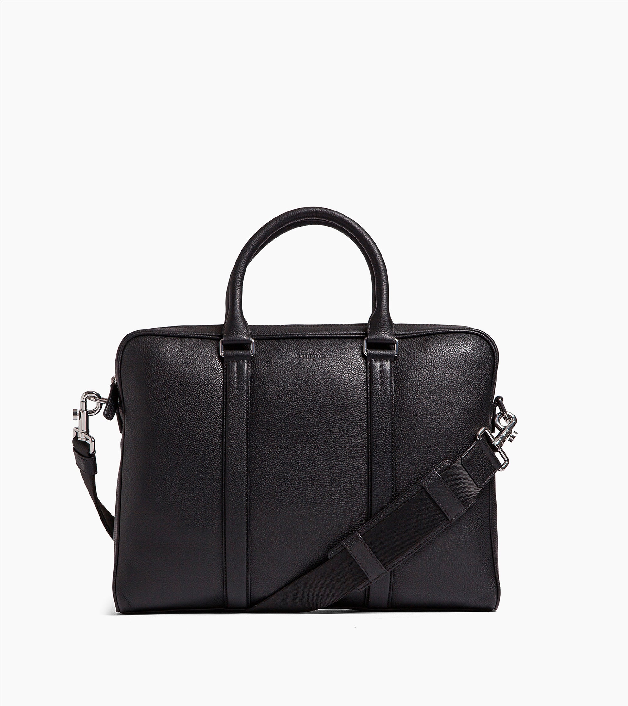 15" Charles Aktentasche aus genarbtem Leder kleines Modell