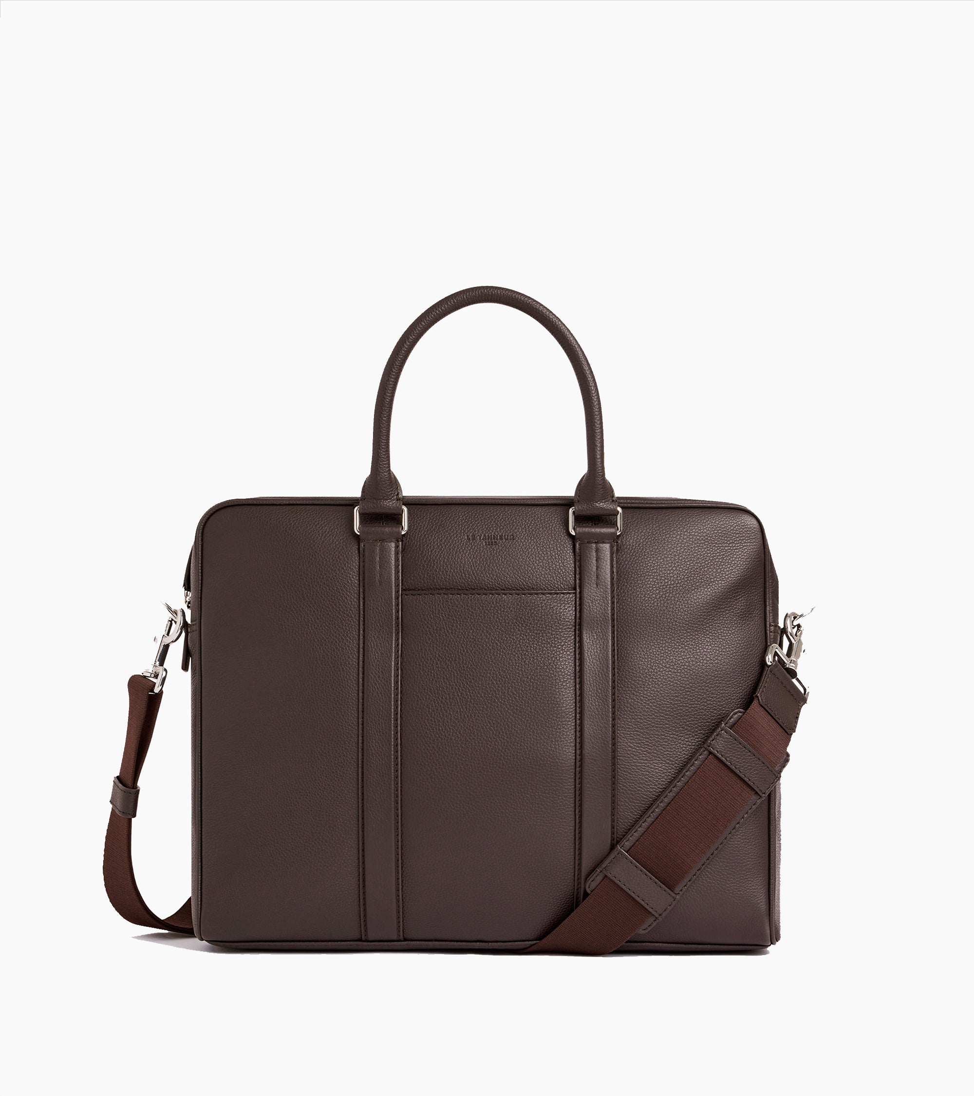 15" Charles Aktentasche aus genarbtem Leder mittleres Modell