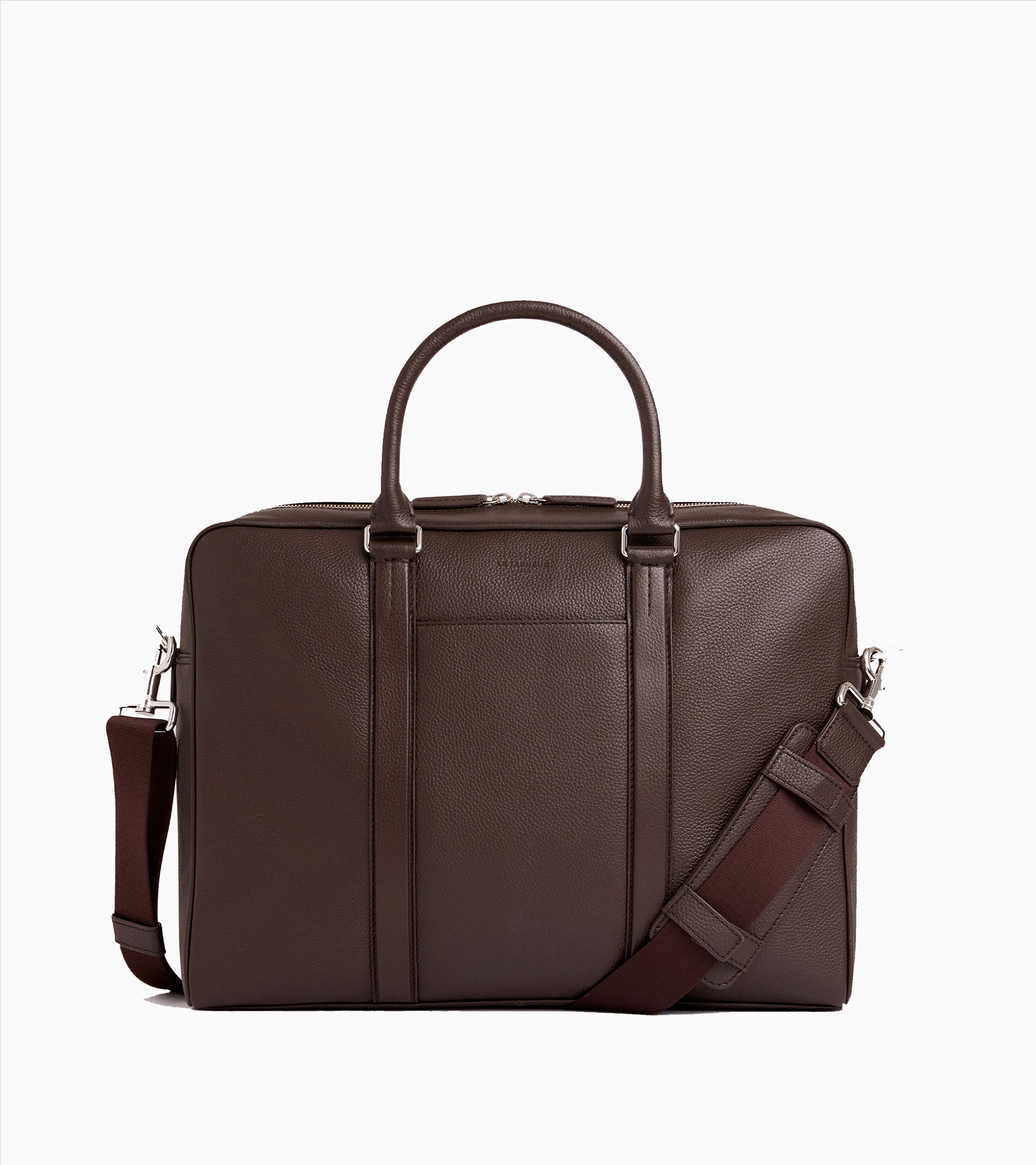 15" Charles Aktentasche aus genarbtem Leder großes Modell