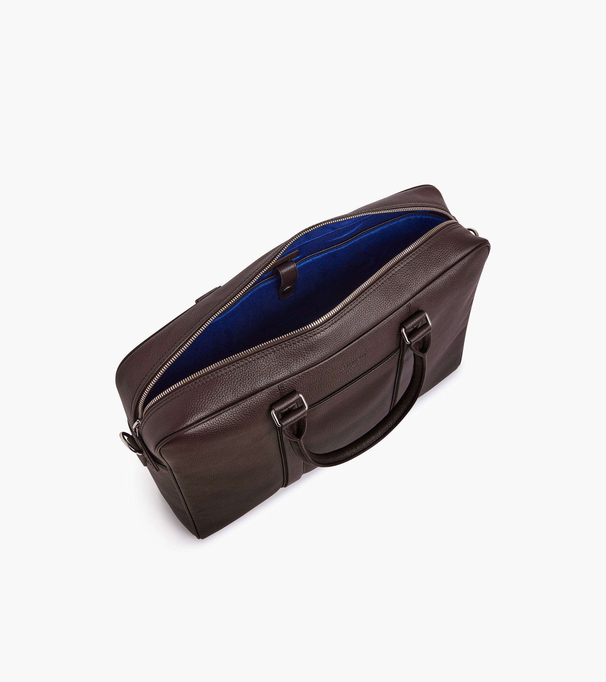15" Charles Aktentasche aus genarbtem Leder großes Modell