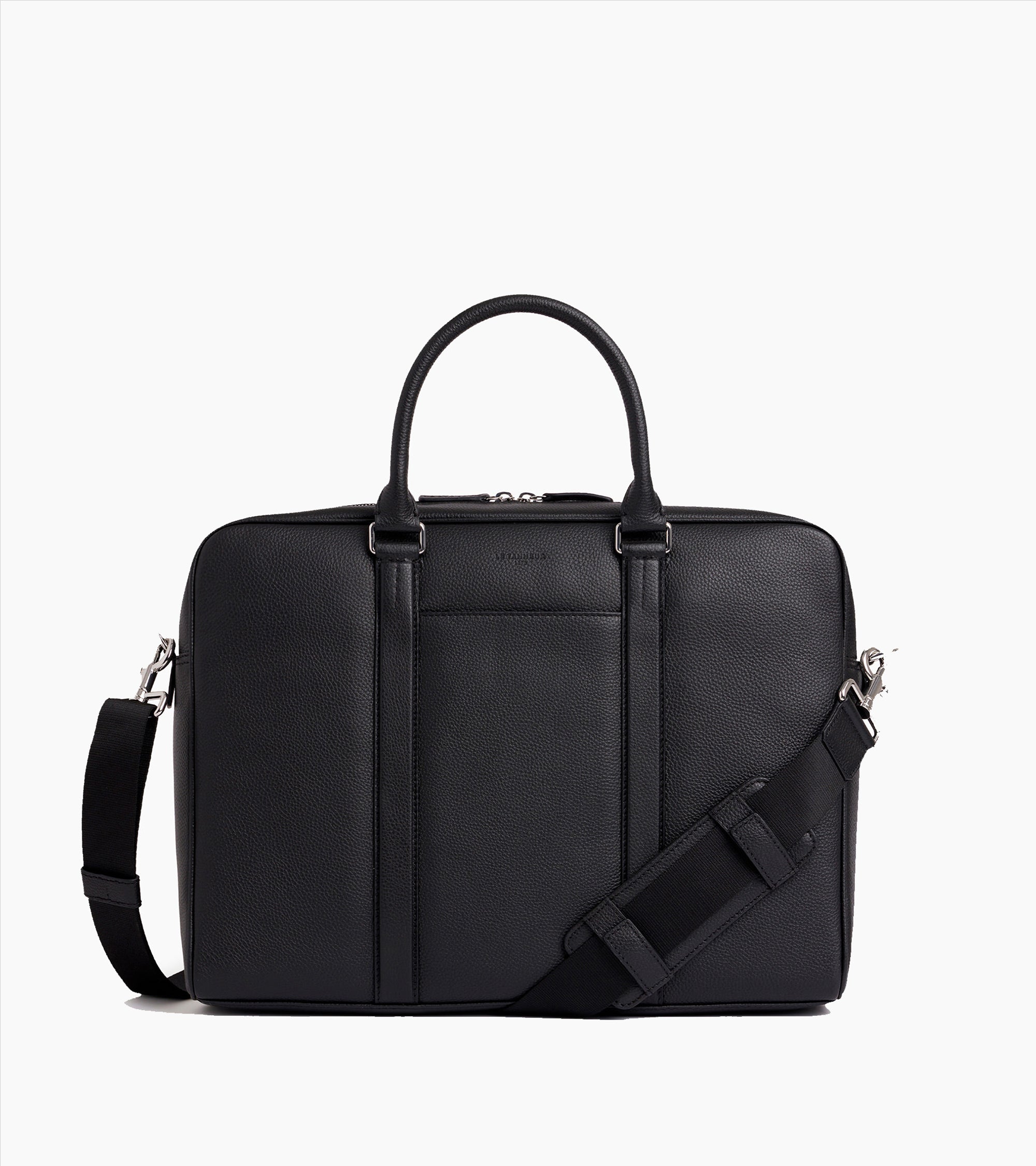15" Charles Aktentasche aus genarbtem Leder großes Modell