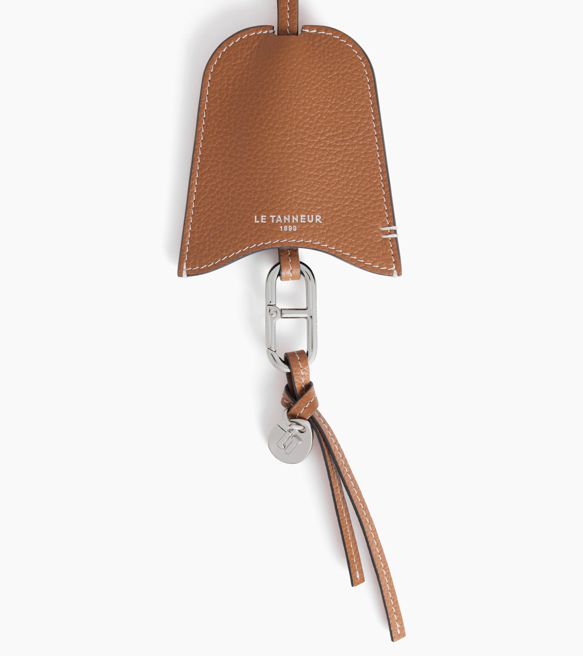 Schlüsseletui mit Charms aus genarbtem Leder