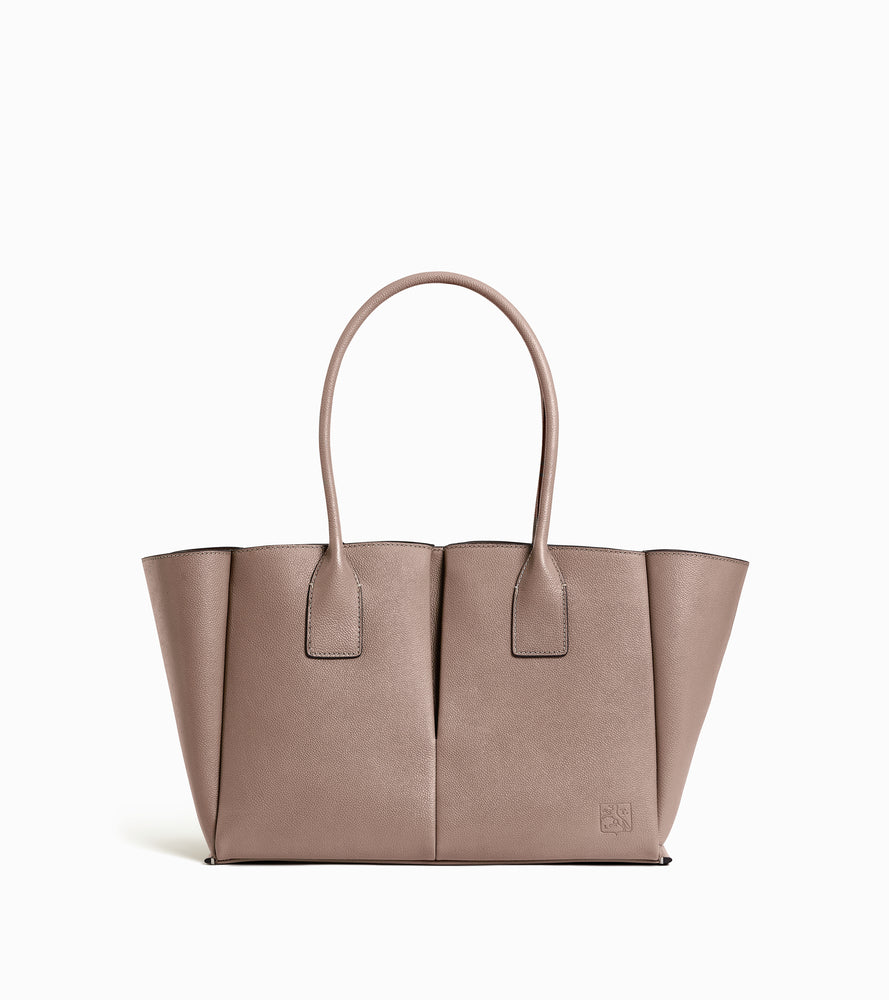 Großer Shopper Elena aus genarbtem Leder