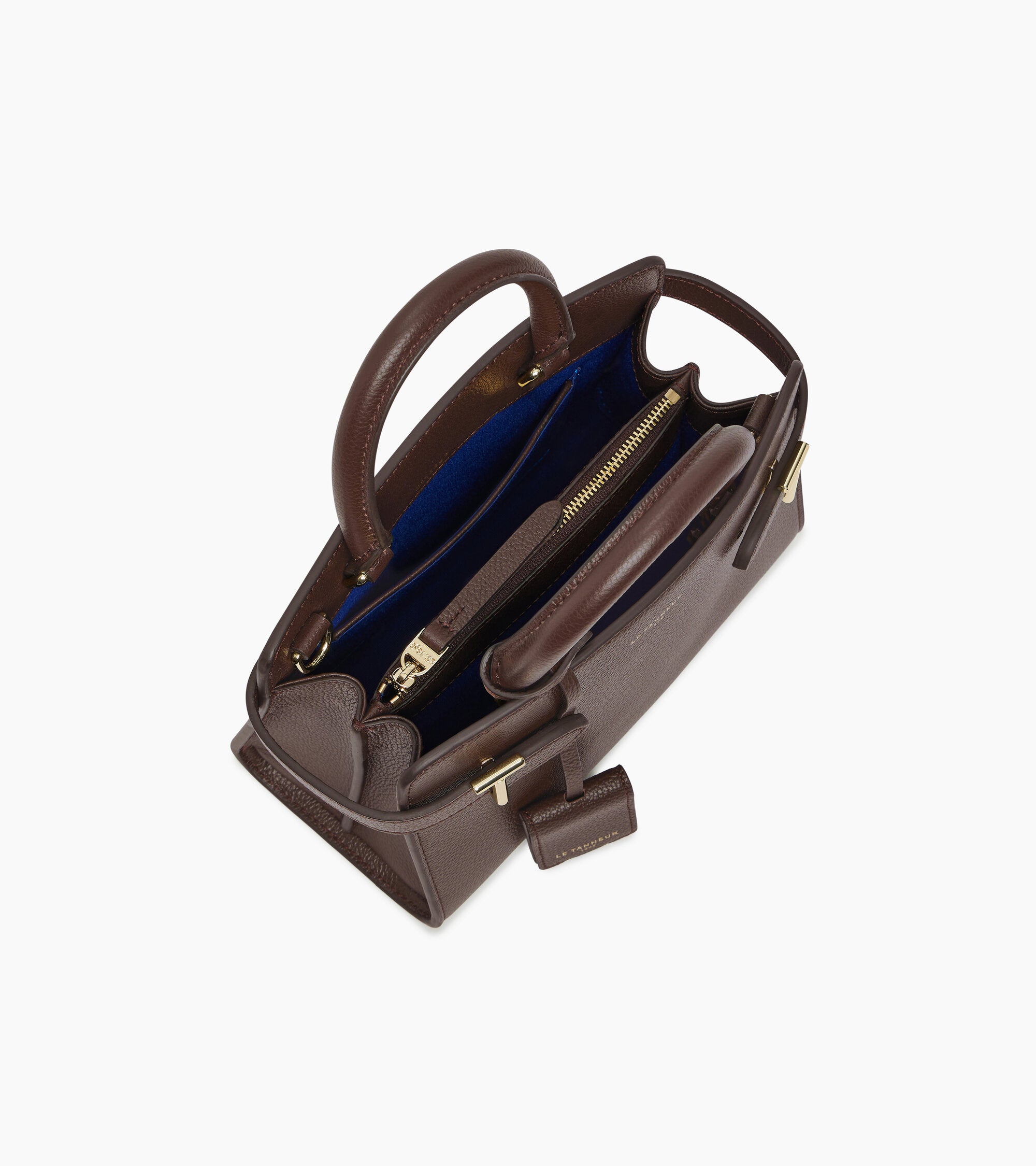 Kleine Handtasche Emilie aus genarbtem Leder mit Trageriemen