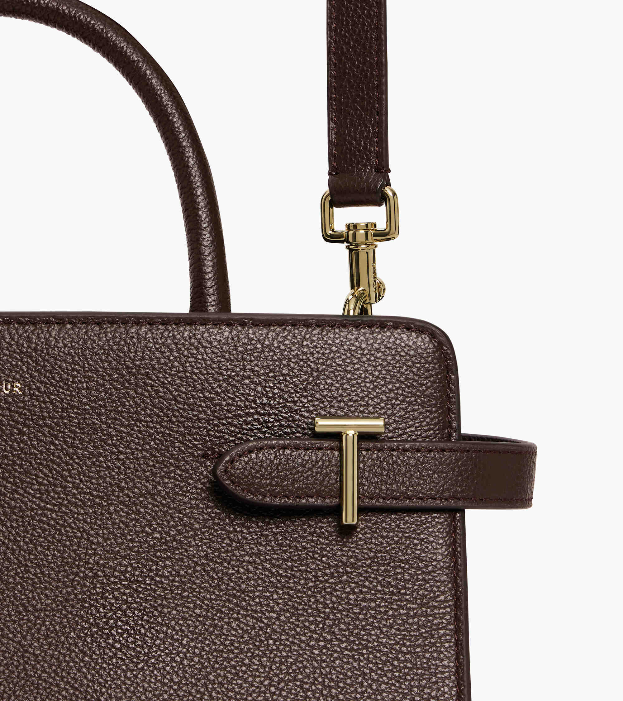 Mittelgroße Handtasche Emilie aus genarbtem Leder