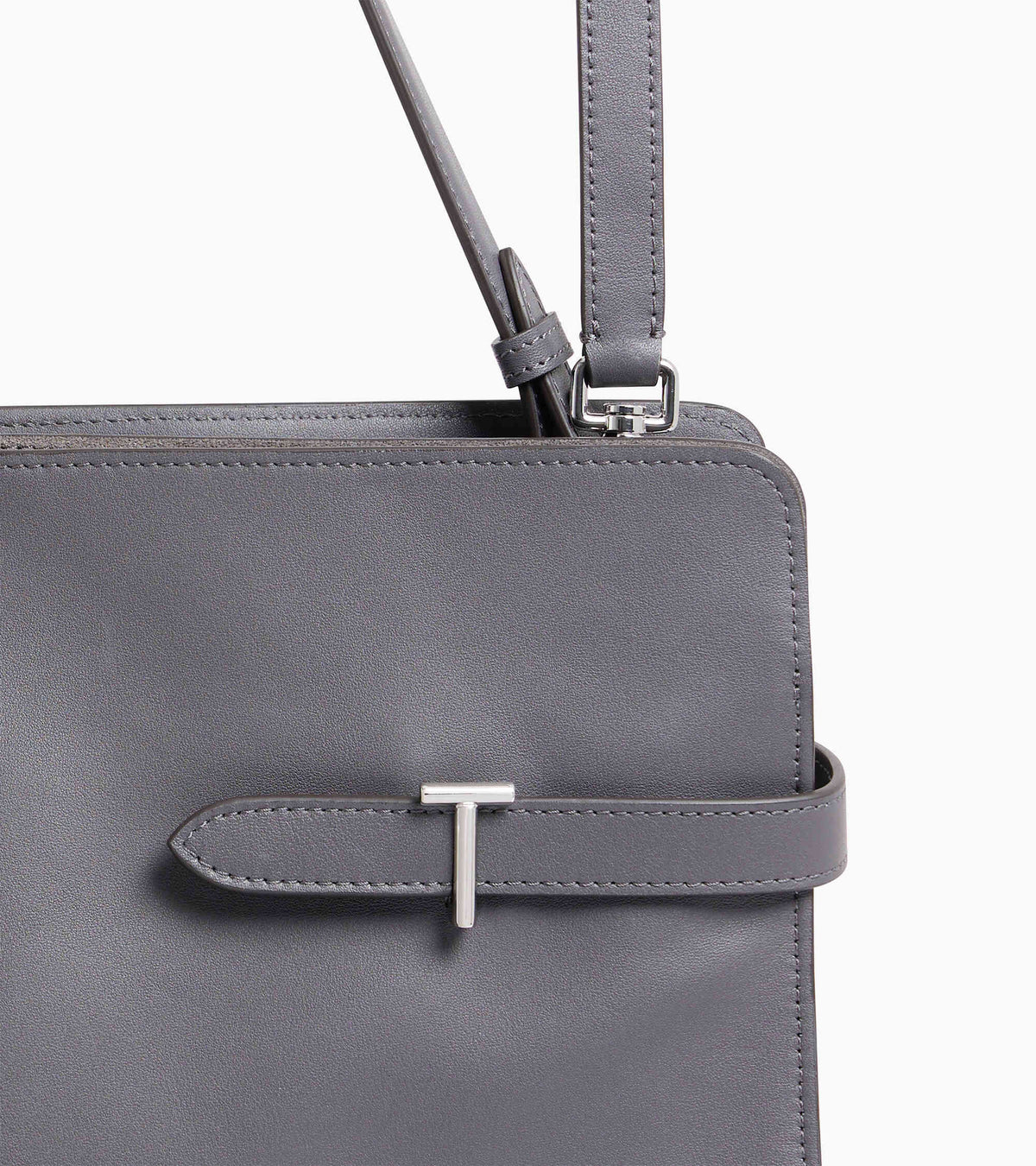 Emie maxi handbag in smooth leather and suede