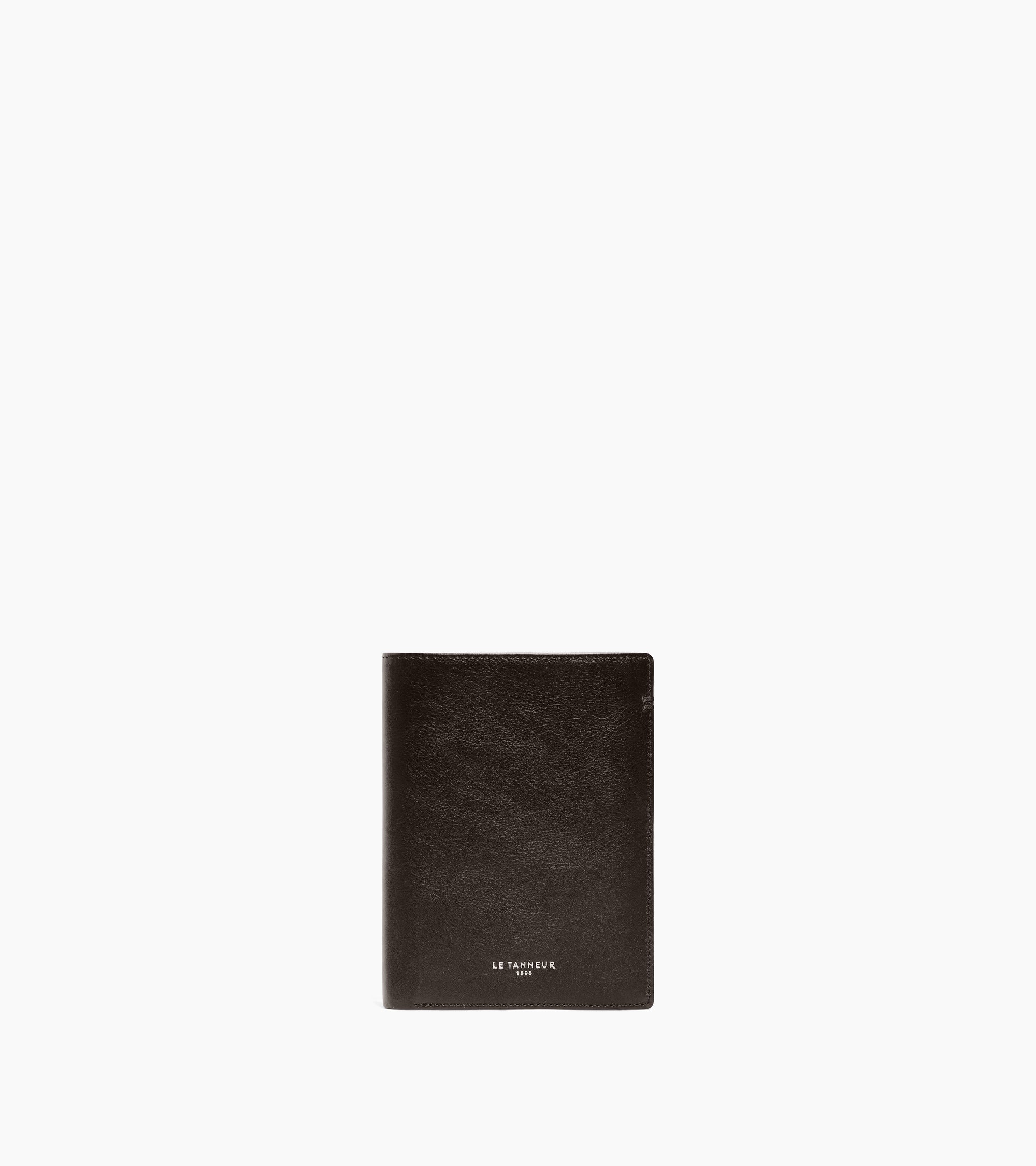 Lucien オイルレザー ファスナー付き ラージ 縦型 二つ折り財布
