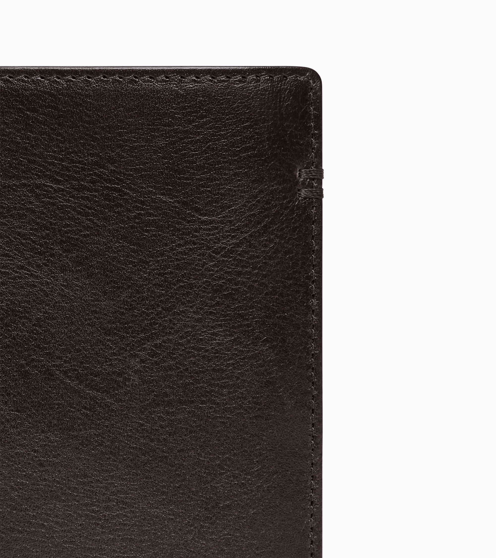 Lucien オイルレザー ファスナー付き ラージ 縦型 二つ折り財布
