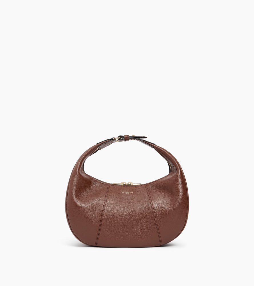 Small Hobo Bag in grained leather