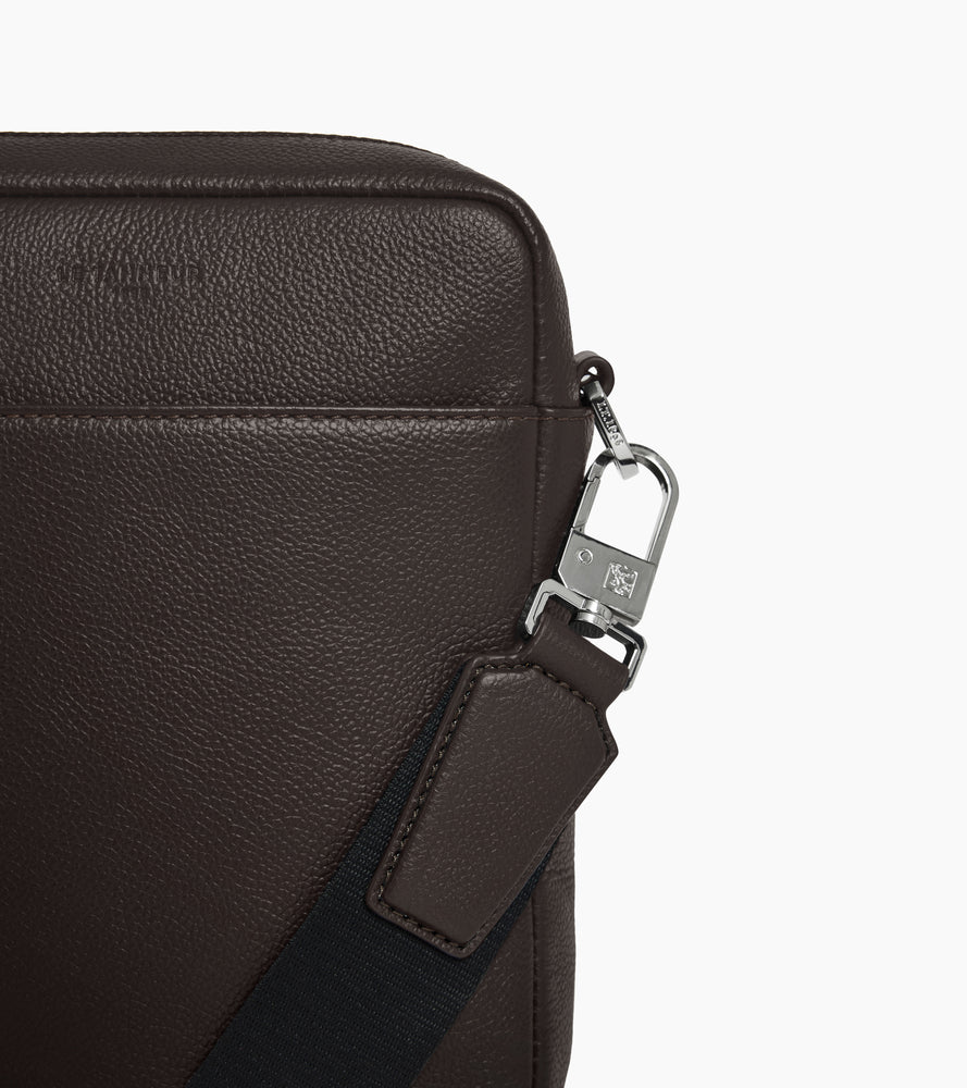 Petite sacoche zippée Marceau en cuir grainé