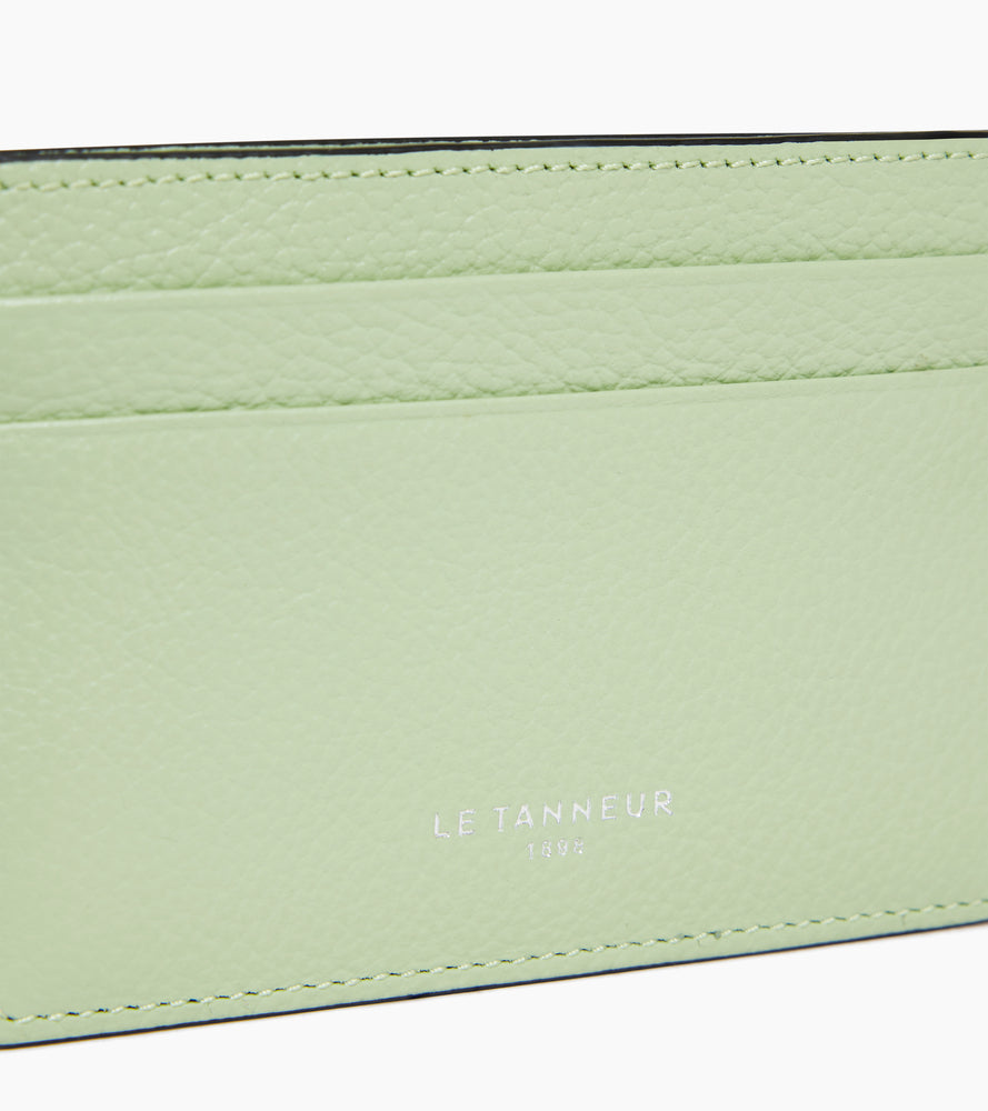 Tarjetero de piel texturizada Emile
