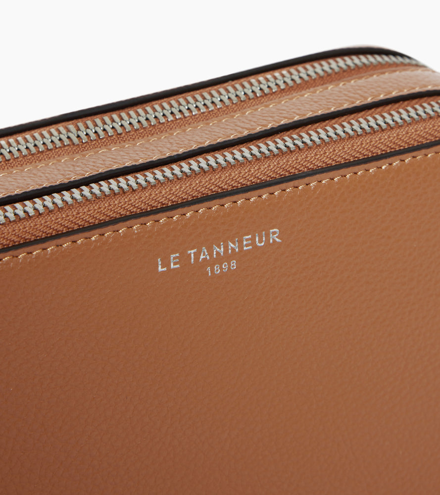 Petite sacoche 2 compartiments Emile en cuir grainé