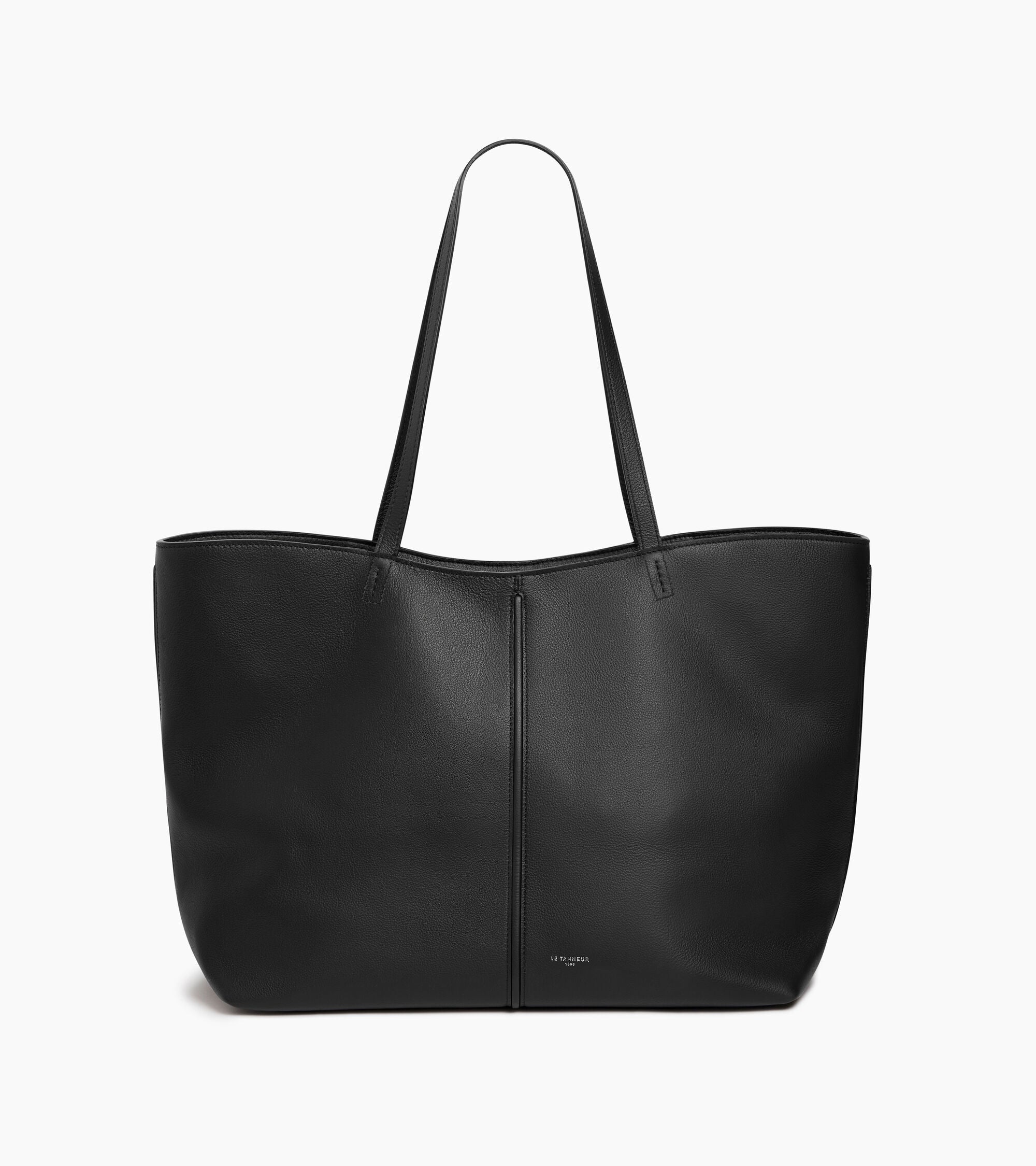 Große Cabas-Tasche Hortense aus doppelseitig genarbtem Leder