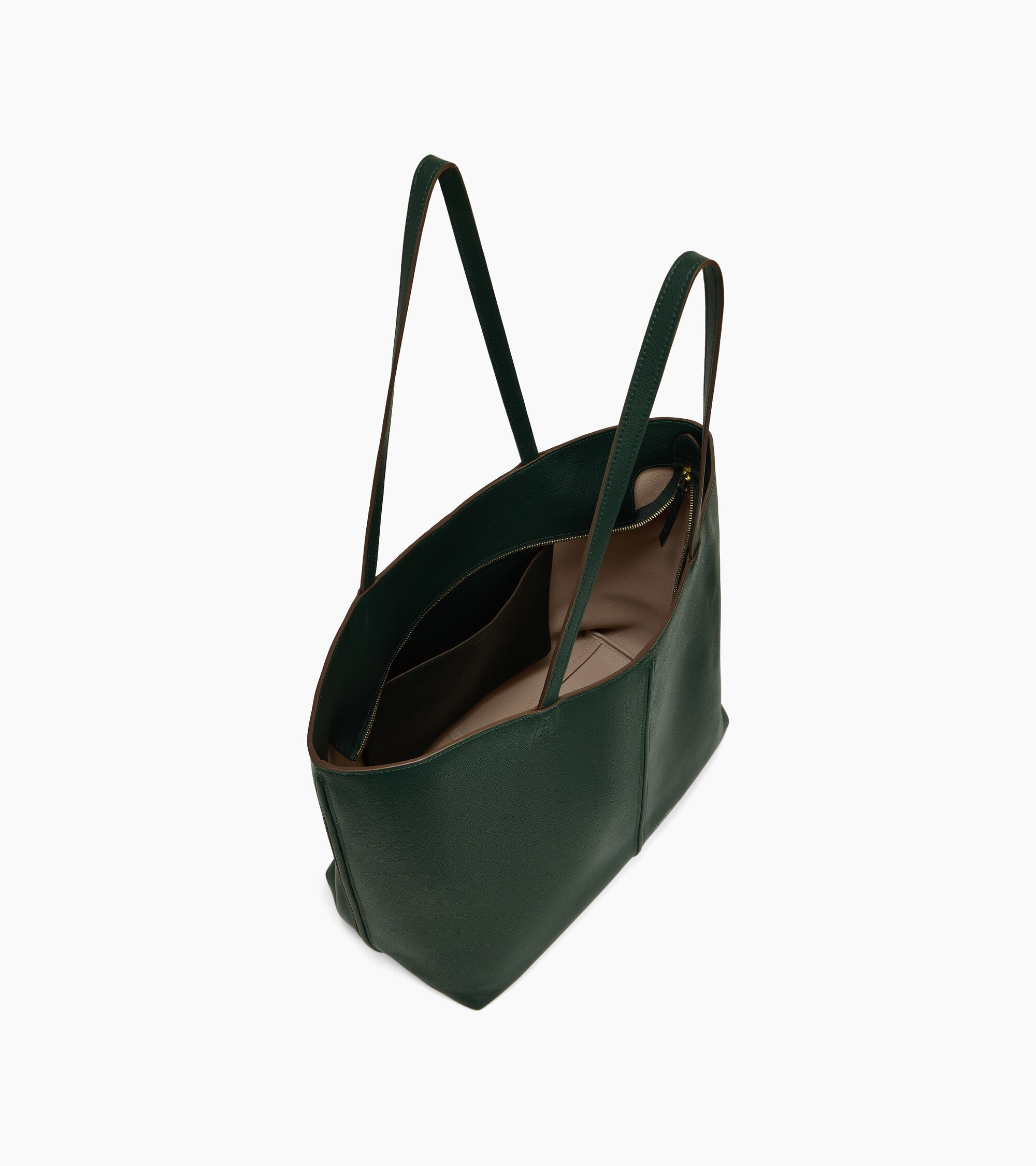 Bolso cabás grande Hortense de piel granulada de doble cara