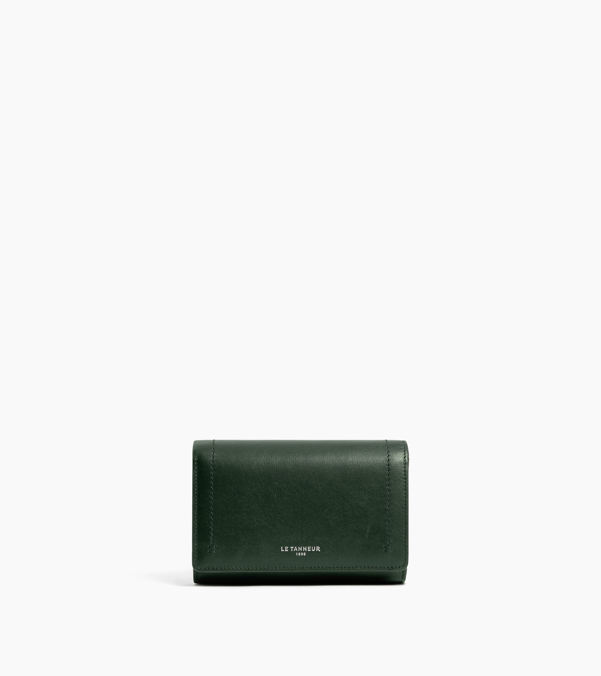 Louison medium wallet with flap in smooth leather