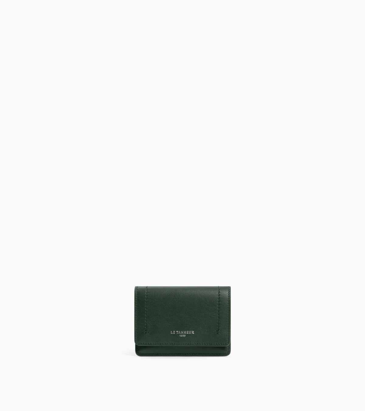 Louison small card holder with flap in smooth leather