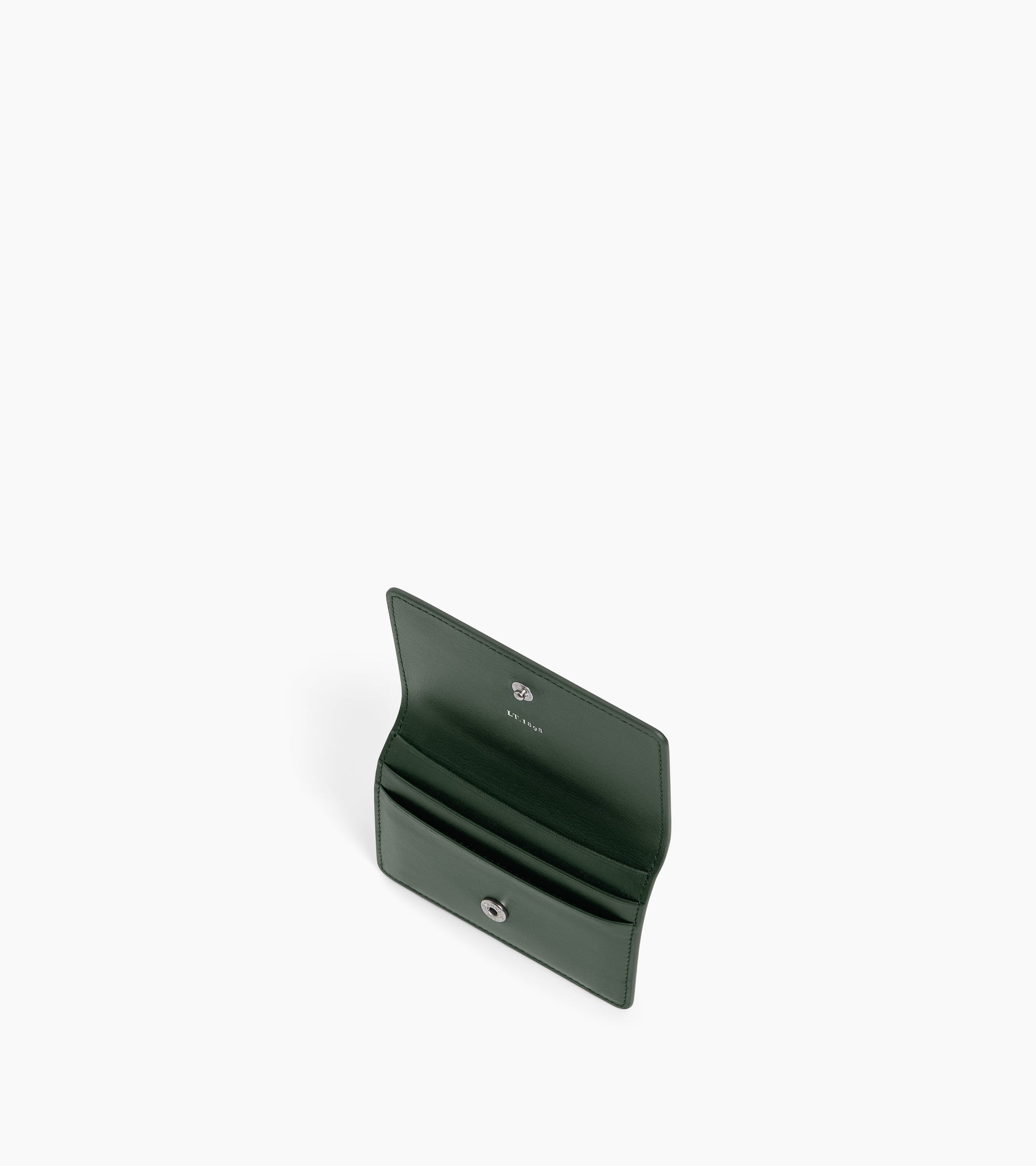 Louison small card holder with flap in smooth leather
